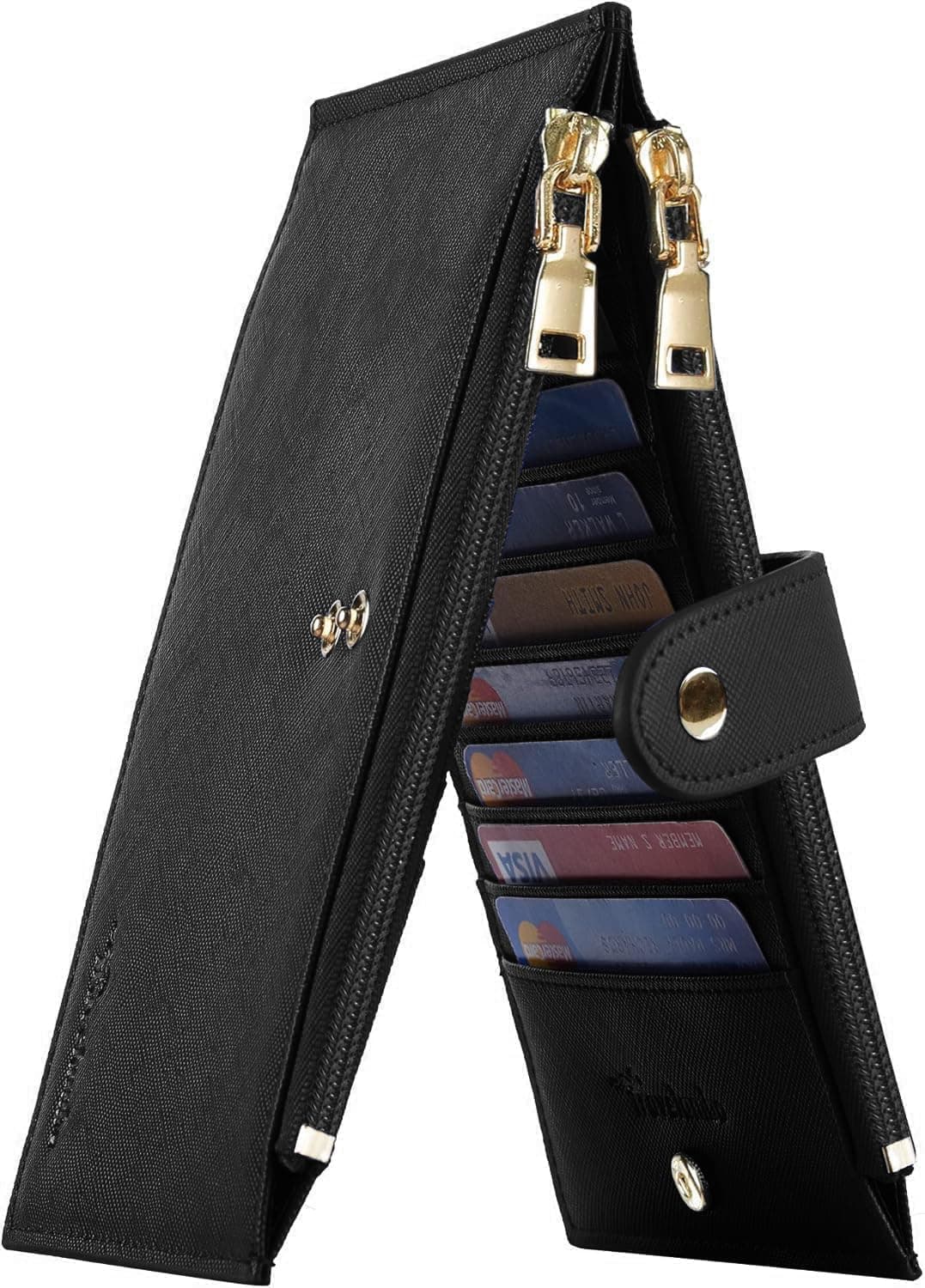 RFID Wallet Women Large Size Bifold Multi Card Wallet Case with Zipper Pocke Credit Card Holder for Women