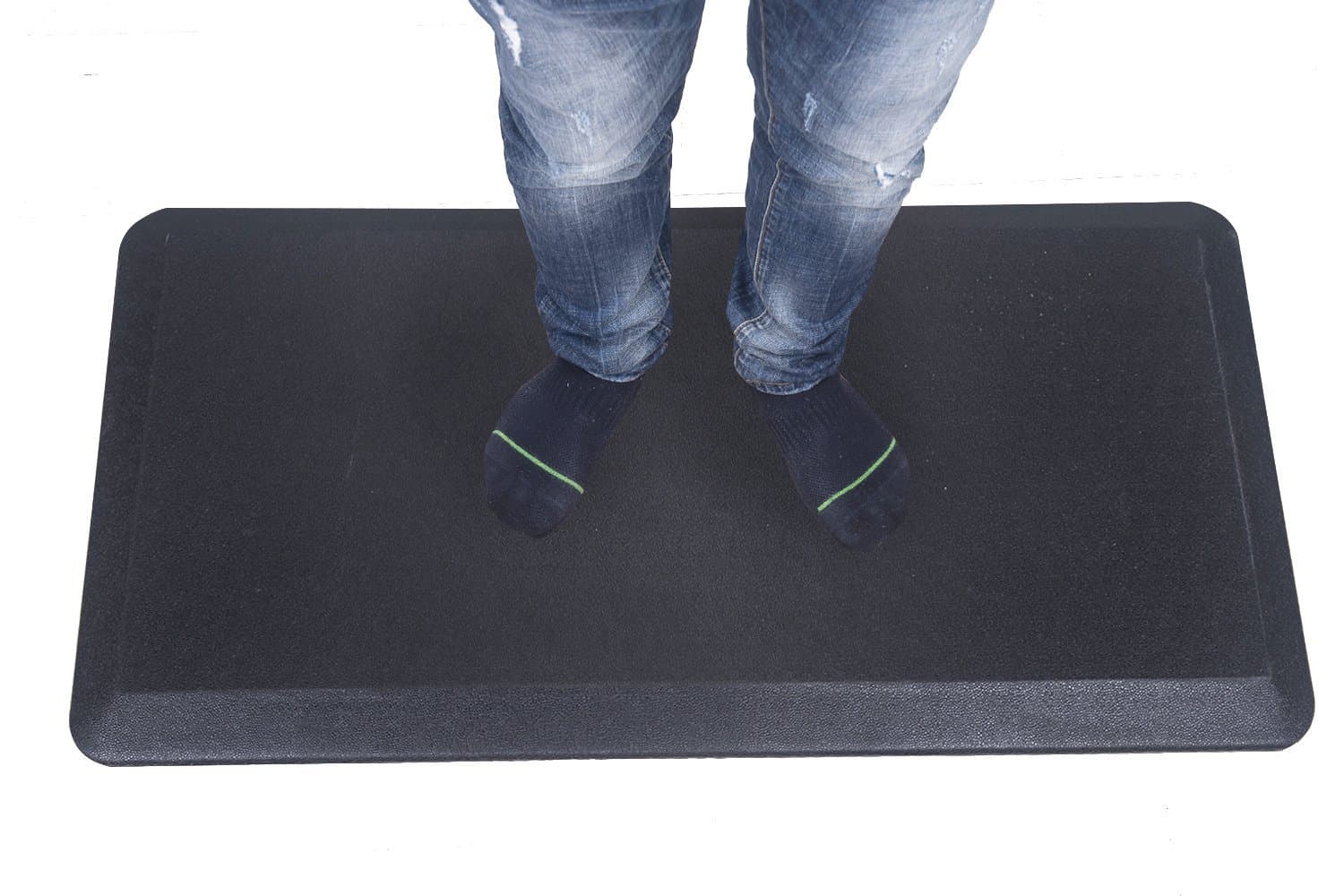 EazeeMats Not-Flat Anti Fatigue Mat Standing Pad with 2 Rubber Massage Balls Ergonomically Comfort Mat for Height Adjustable Converter Stand Up Desk,Cloud Shape(Blue)