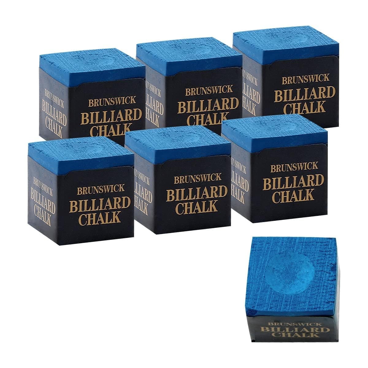 Jagowa 6Pcs Pool Cue Cubes, No-Slip Billiard Chalk Pool Table Accessories for Billiard Snooker Pool