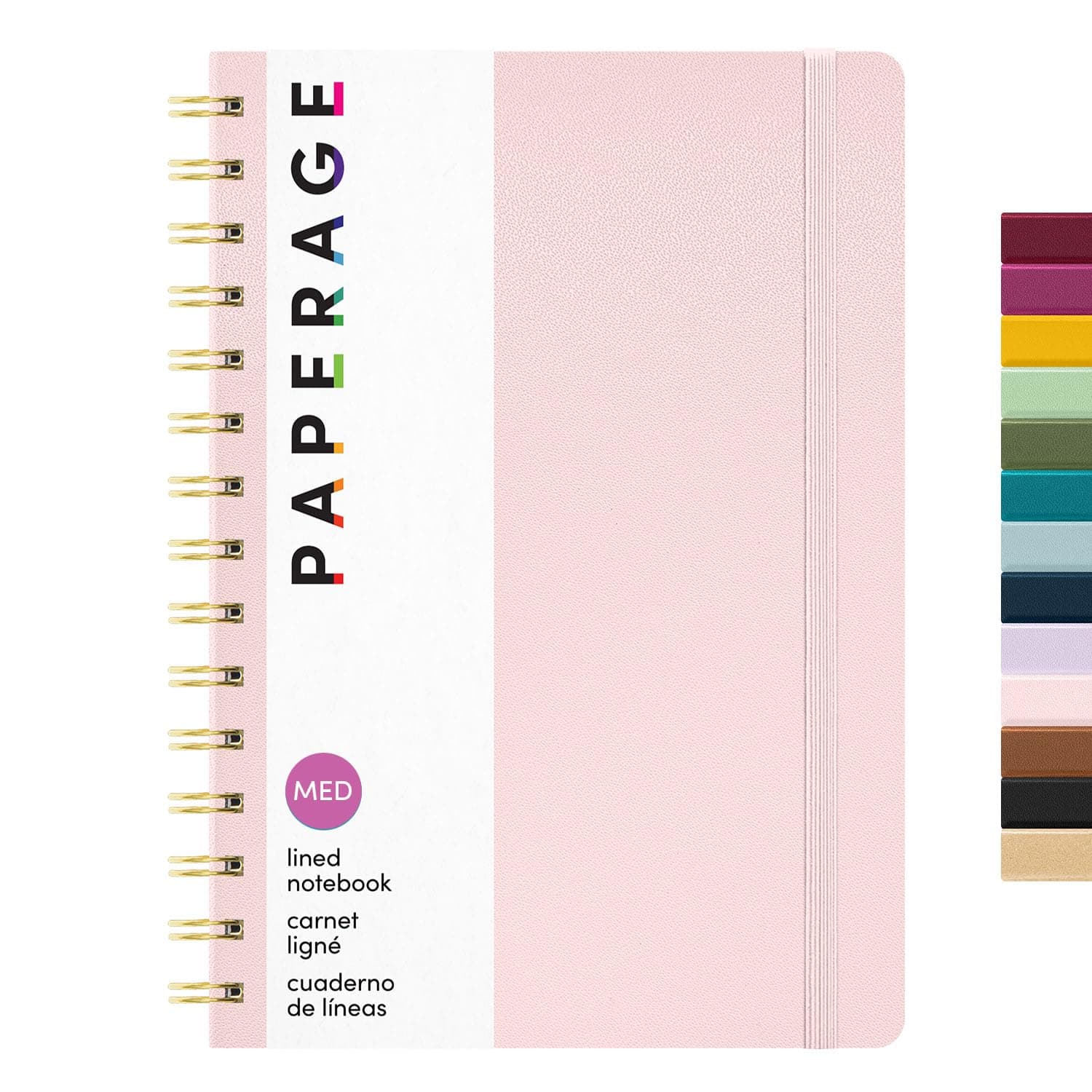 Lined Spiral Journal Notebook, (Blush), 160 Pages, Hardcover Journal for Women & Men, Medium 5.5 in x 8 in - 100 GSM, Thick Paper, Spiral Notebook for Work, School & Journaling