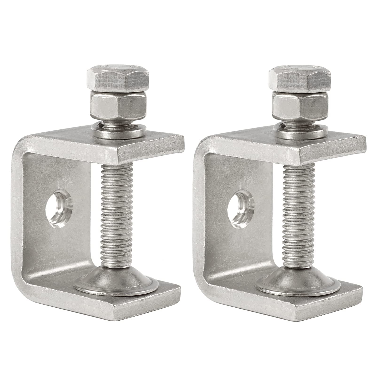 Sonny Brook Hams 2Pcs 304 Stainless Steel C-Clamp Tiger Clamp Heavy Duty Woodworking Clamp Home Improvement And Automotive Repair Tools With Wide Jaw Openings (30MM)