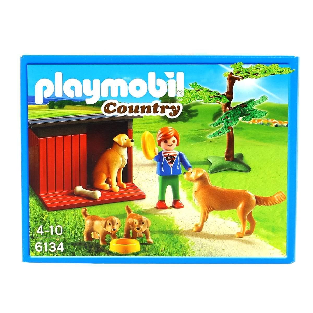 Playmobil 6134 Country Golden Retrievers with Toy, Fun Imaginative Role-Play, PlaySets Suitable for Children Ages 4+