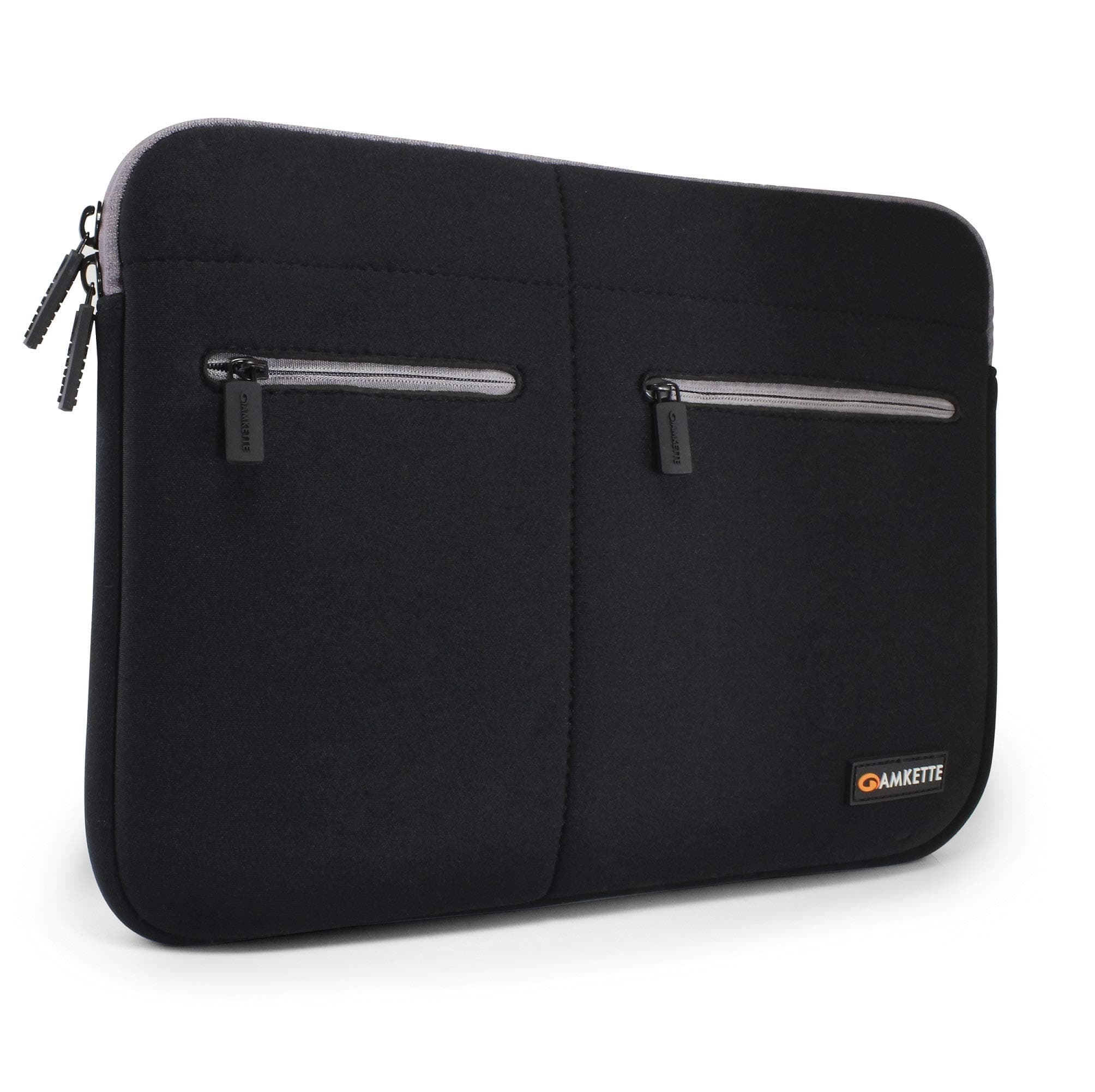 Amkette Neo Case 15 inch Multi Pocket Laptop Sleeve for MacBooks, Laptops & Ultrabooks of 15-15.6 inches (Black - Grey)