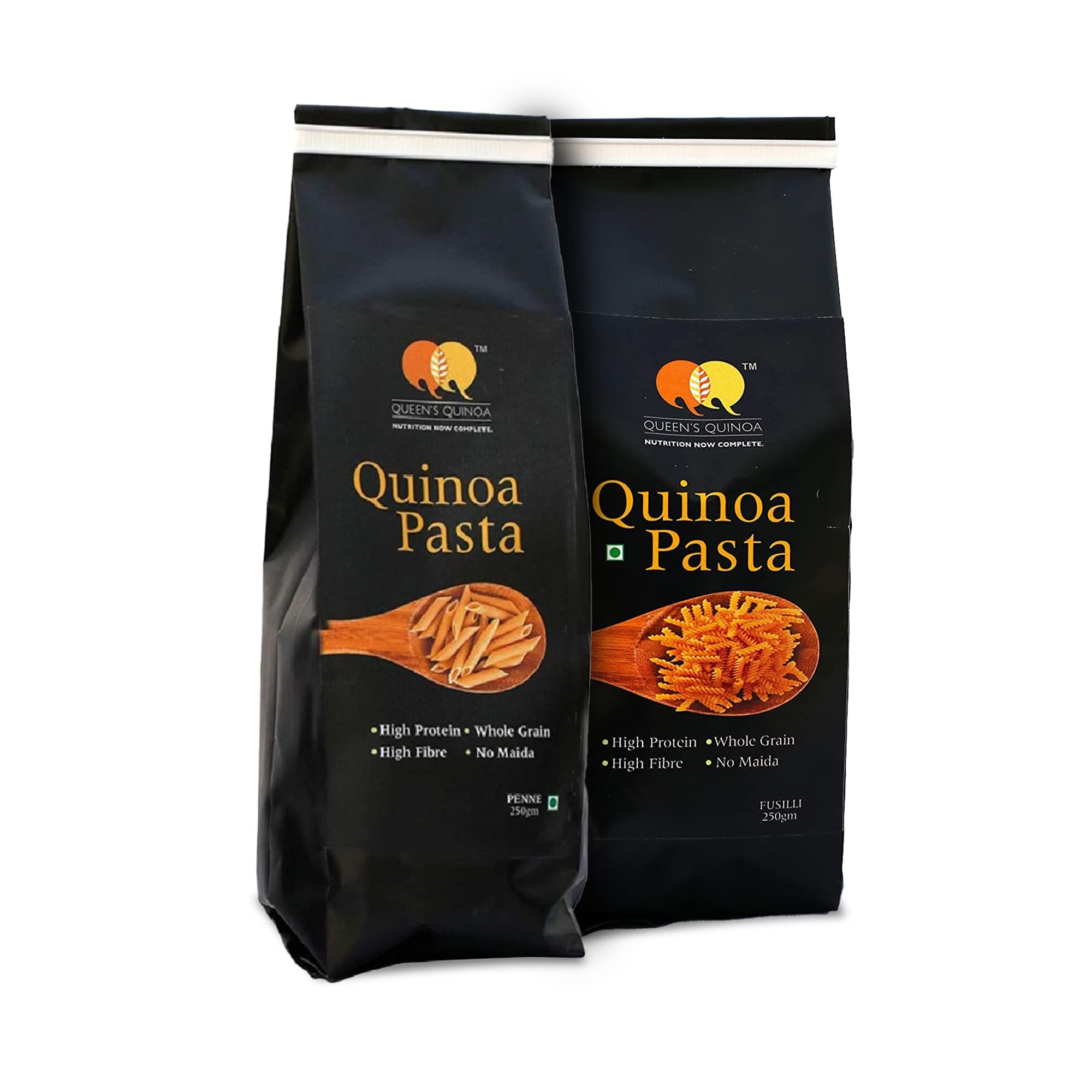 Queens Quinoa Combo Pack of Fusilli Pasta and Penne Pasta (250gram Each) | Pasta in Fresh | High Protein Penne Pasta With No Maida | Easy Digestion Healthy Food