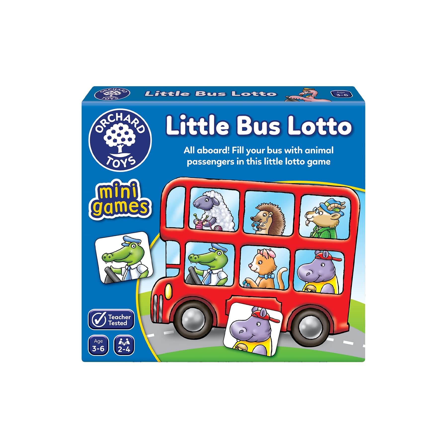 Orchard Toys Little Bus Lotto Mini Game, multi-colour, Board Game, 355