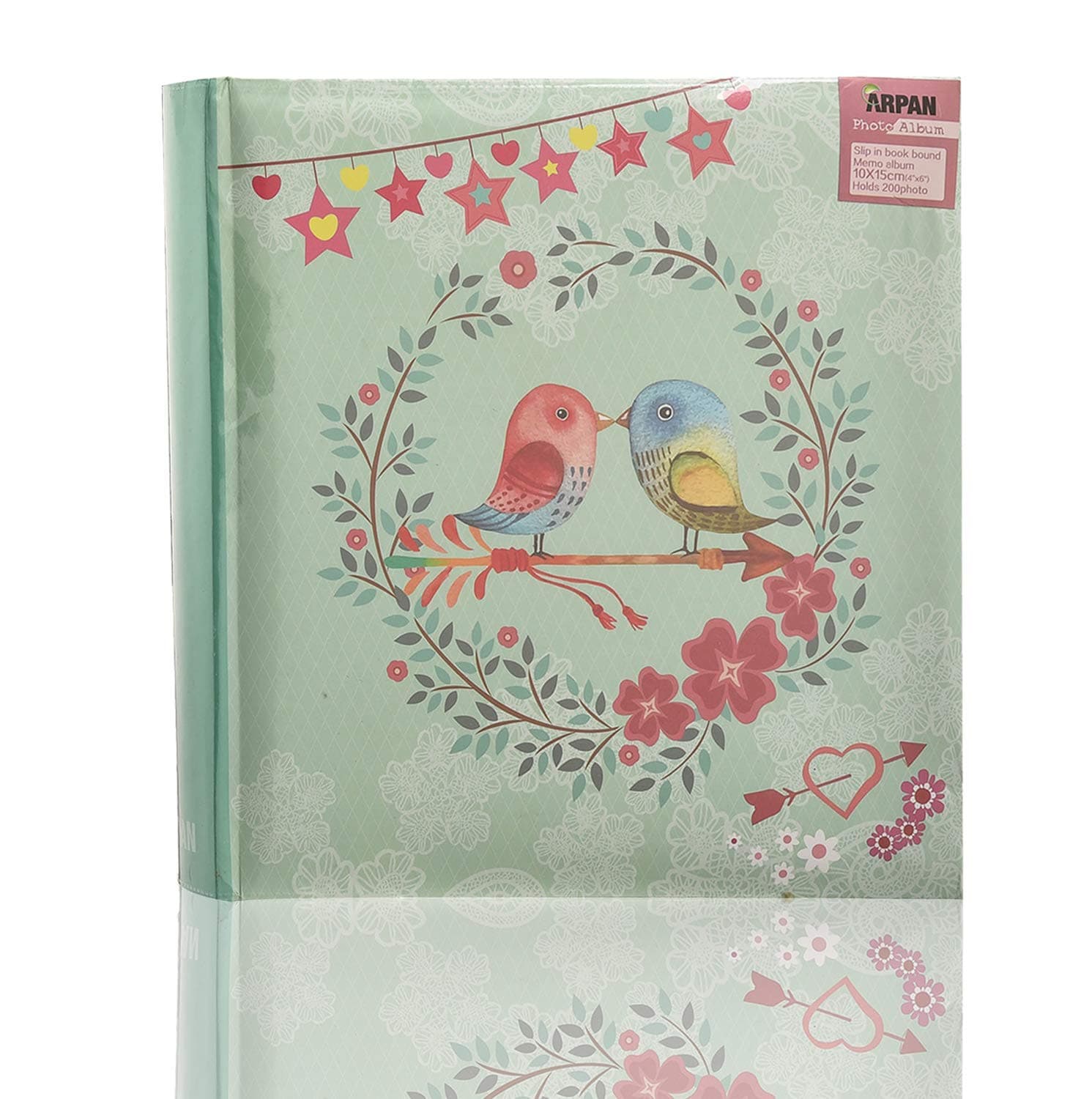 Arpan Vintage Bird Photo Album Slip In Case Memo Album 6x4" for 200 Photos