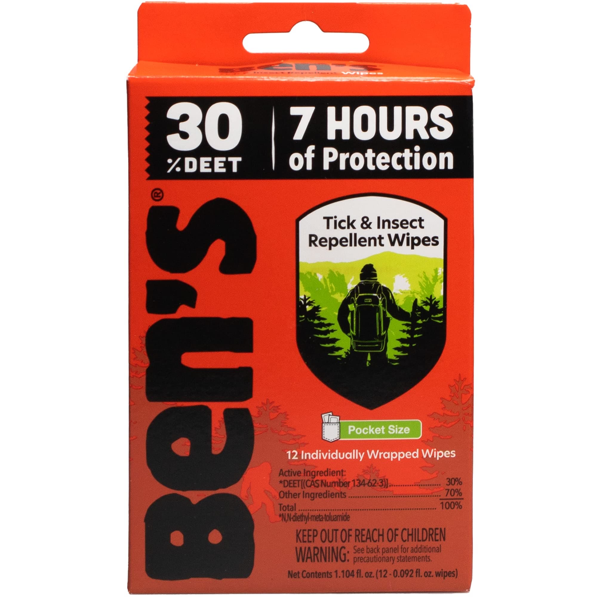 Tender - Ben'S 30% Deet 12-Count Travel Wipes
