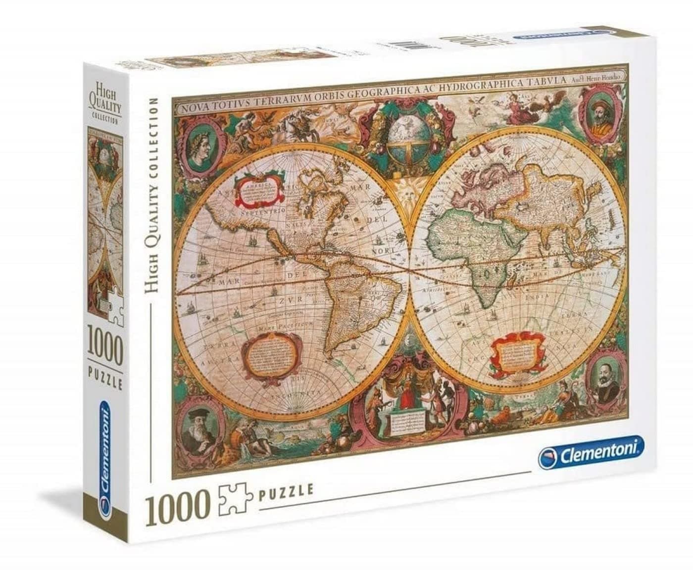 1000ピース ジグソーパズル Clementoni 古い世界地図 World Map 1630, antique 48×68cm 31229