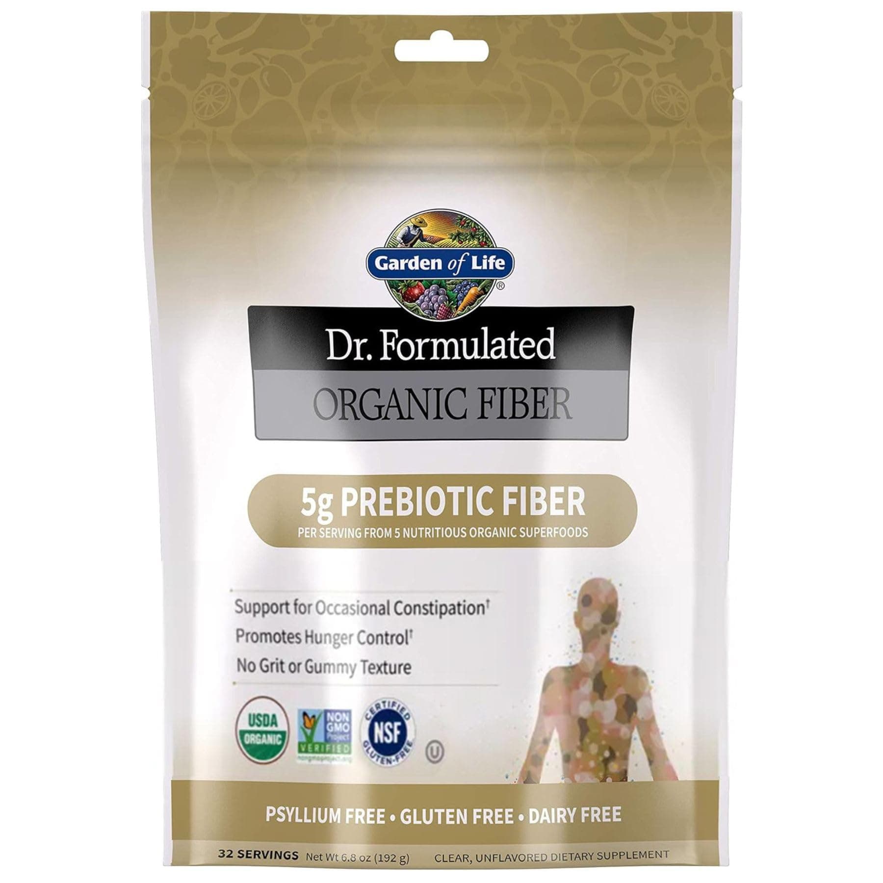 Garden of Life Dr. Formulated Organic Fiber, Unflavored - 192g