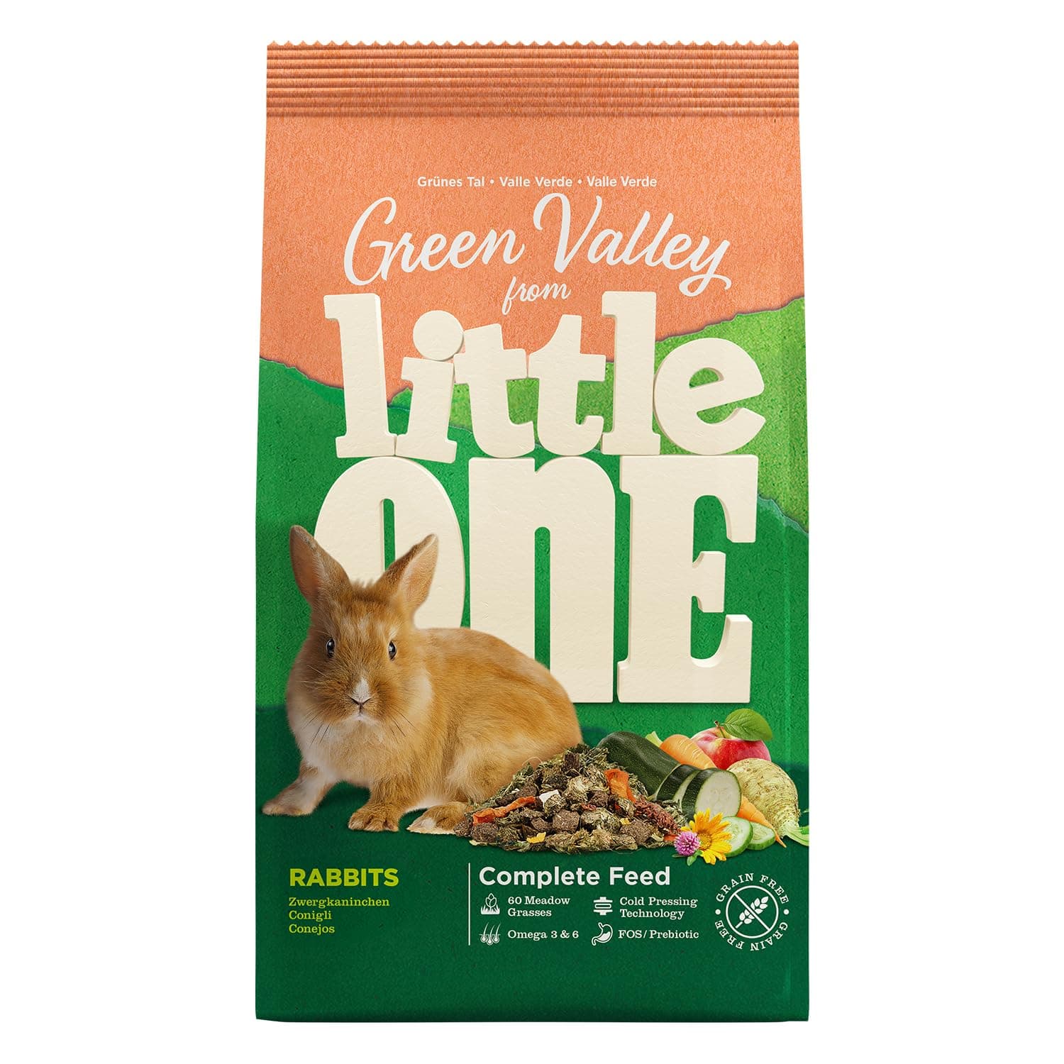 Little One Green Valley Grass food for rabbits, 750 g