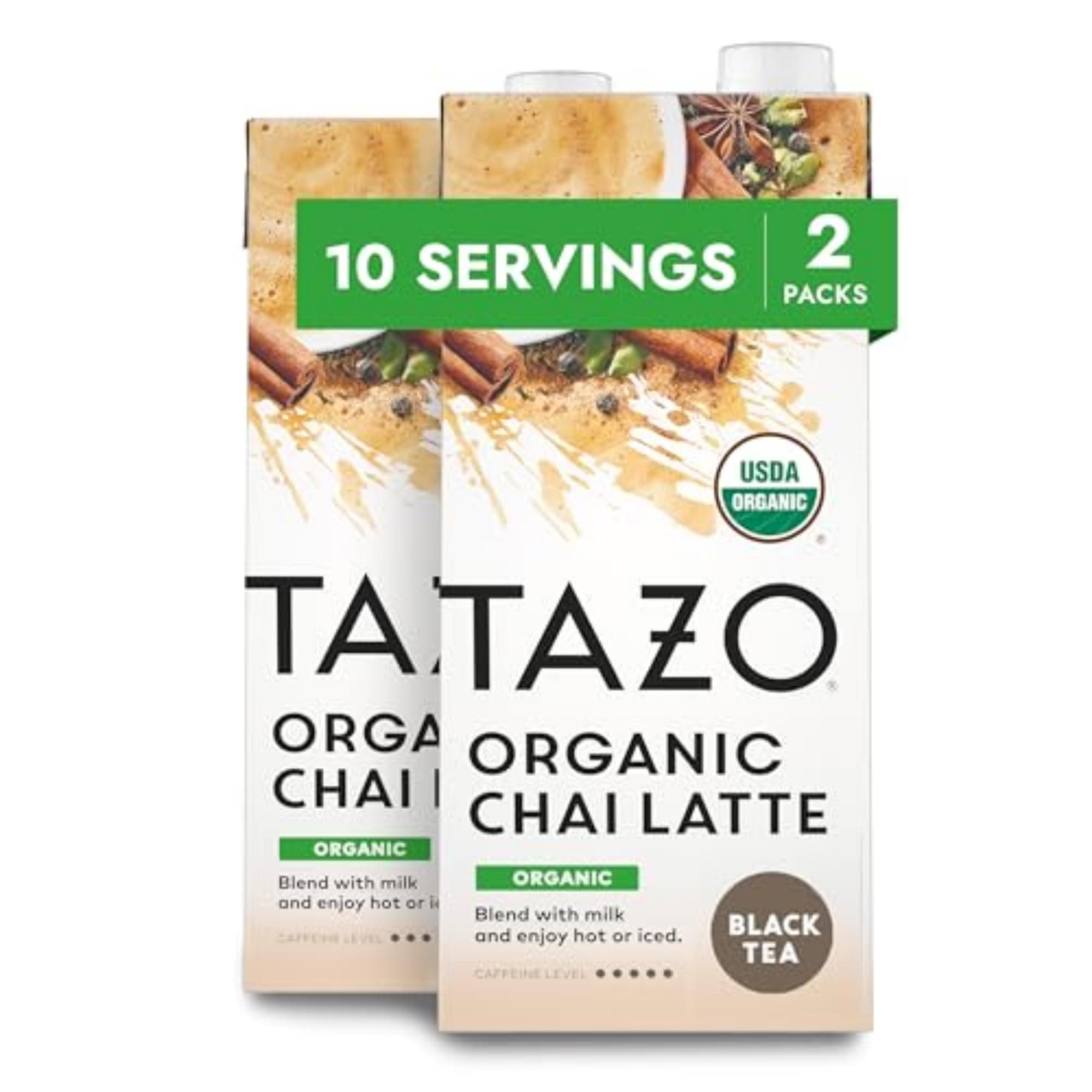 Organic Chai Latte Concentrate, Hot or Iced Black Tea, Easy-to-Serve, Everyday Lattes and Mocktails, 32 oz Carton (Pack of 2)