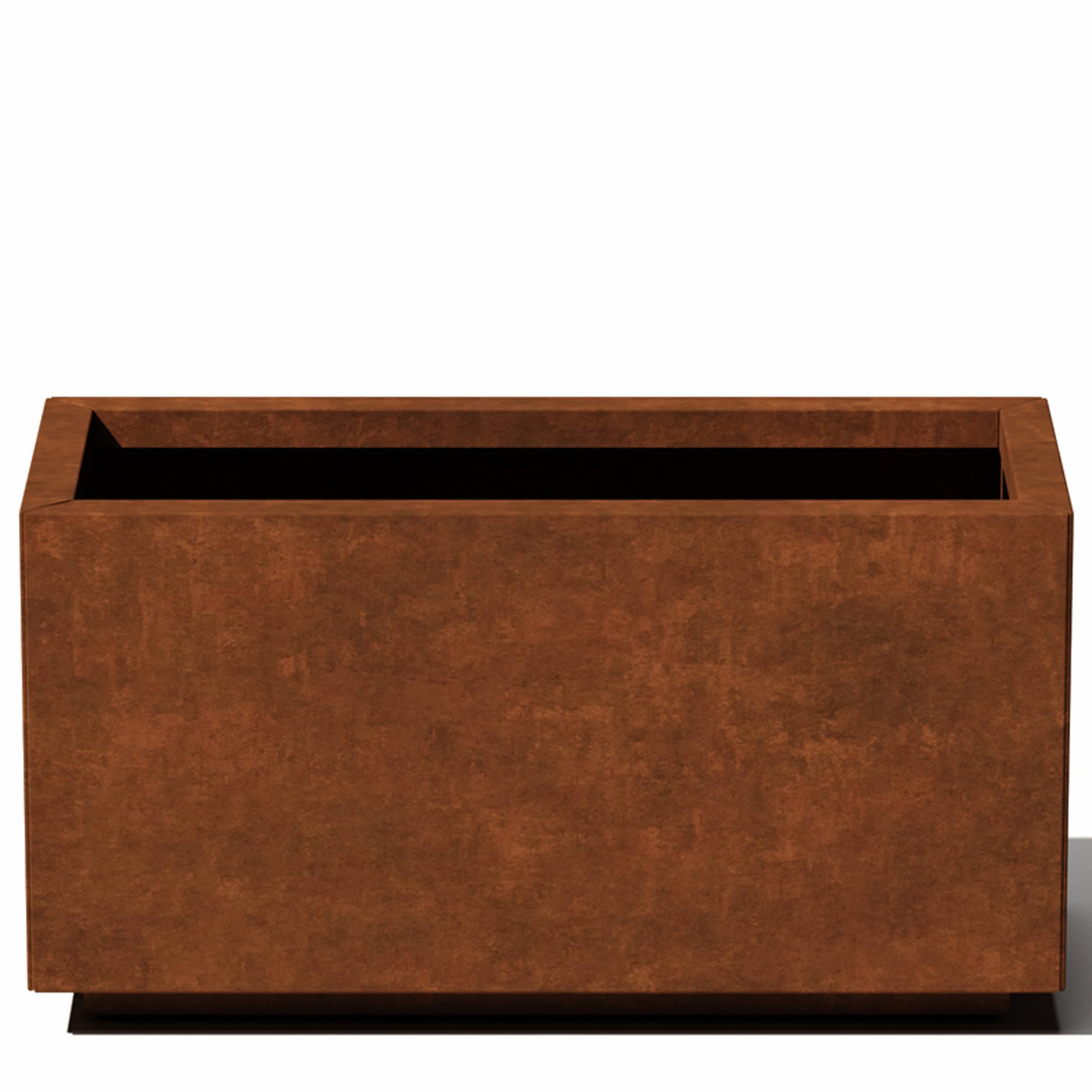 Veradek Corten Steel Series Long Box Planter - Large Rectangular Corten Steel Planter | Naturally Rusting Steel for All-Weather Use | Modern Rustic Décor for Flowers, Tall Plants, Shrubs
