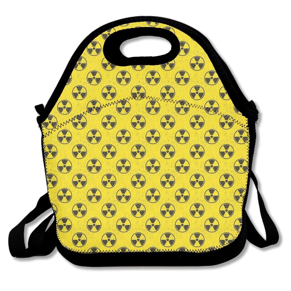 YWG Nuclear Radiation Pattern Ziplock Lunch Tote Bag Portable Handbag Lunch Box Waterproof Insulated Food Container For Boys&Girls School Picnic Office Travel Outdoor