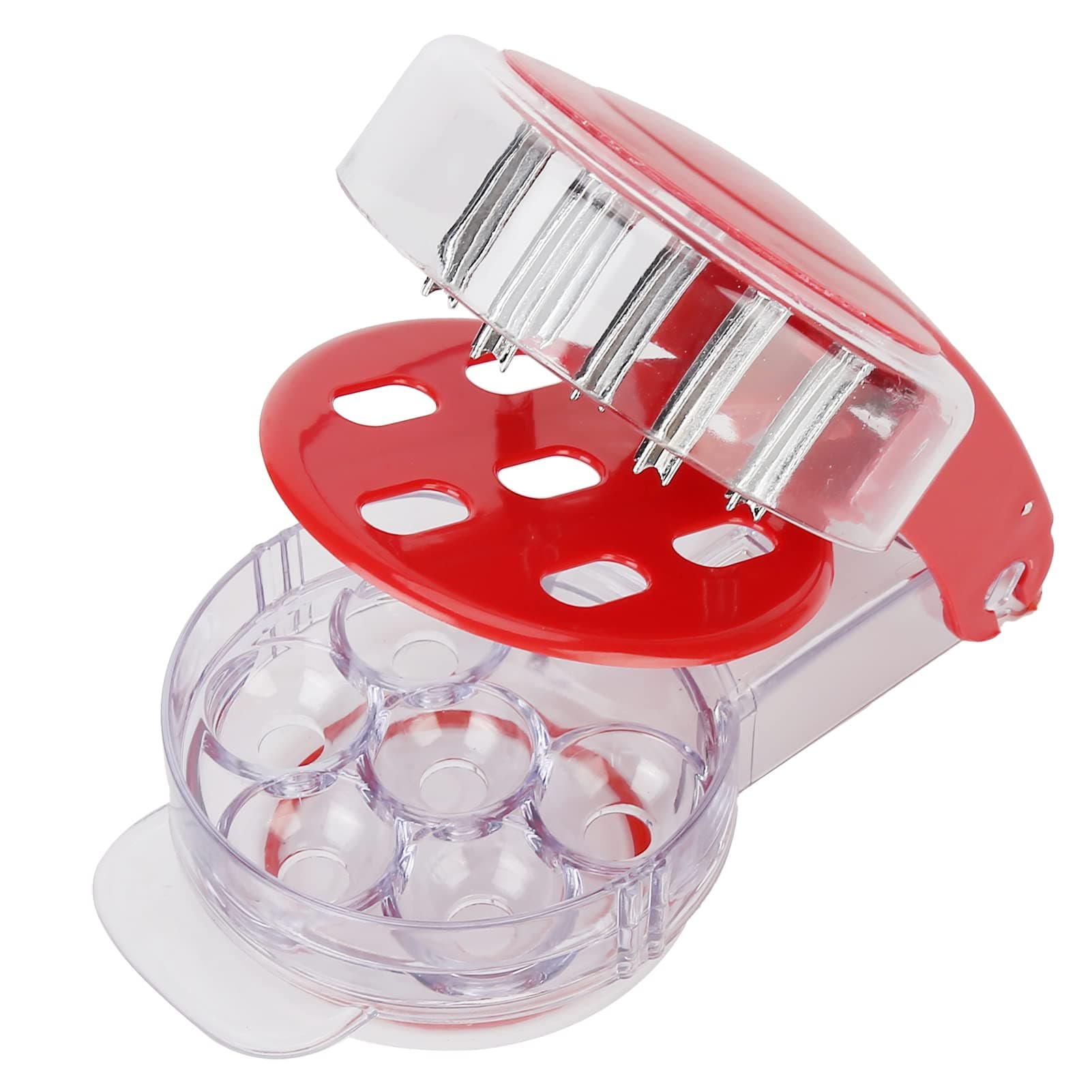 Cherry Pitter, 6 Holes Cherries Seed Remover Portable Fruit Corer Pitter Tool ABS Material Disassembleable Easy to Clean Multifunction Fruit Pit Remover for Home Cherry Jam Making