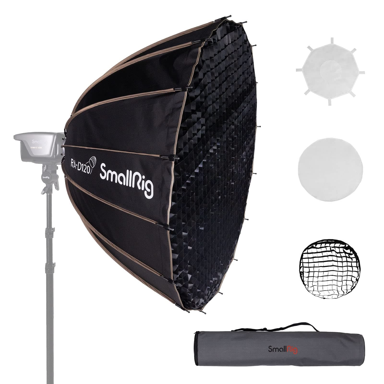 SMALLRIG Parabolic Softbox Quick Release, Parabolic Softbox, Compatible with SmallRig RC 120D/RC 120B/RC 220D/RC220B and Other Bowens Mount Light (47.2inch/120cm)