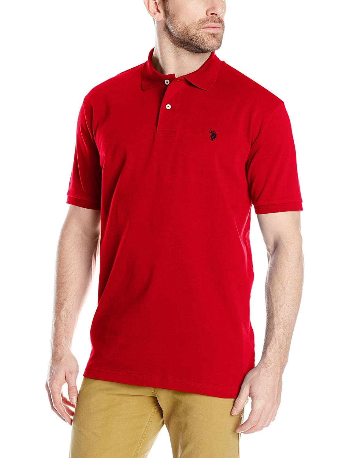 U.S. Polo Assn. Men's Solid Interlock Short-Sleeve Polo Shirt