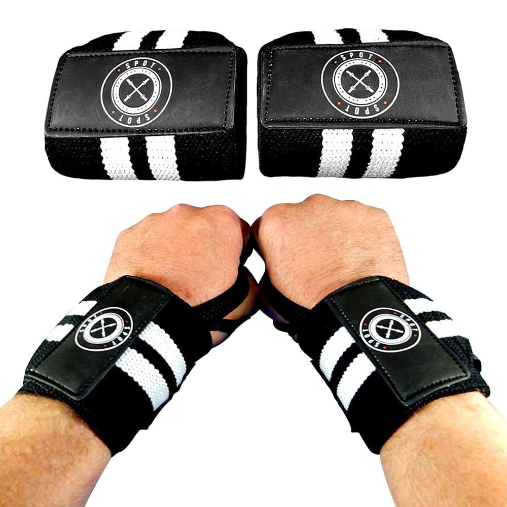 Wrist Wraps (Professional Quality) Spot Lion Fitness: Powerlifting, Bodybuilding, Weight Lifting Wrist Supports for Weight Training