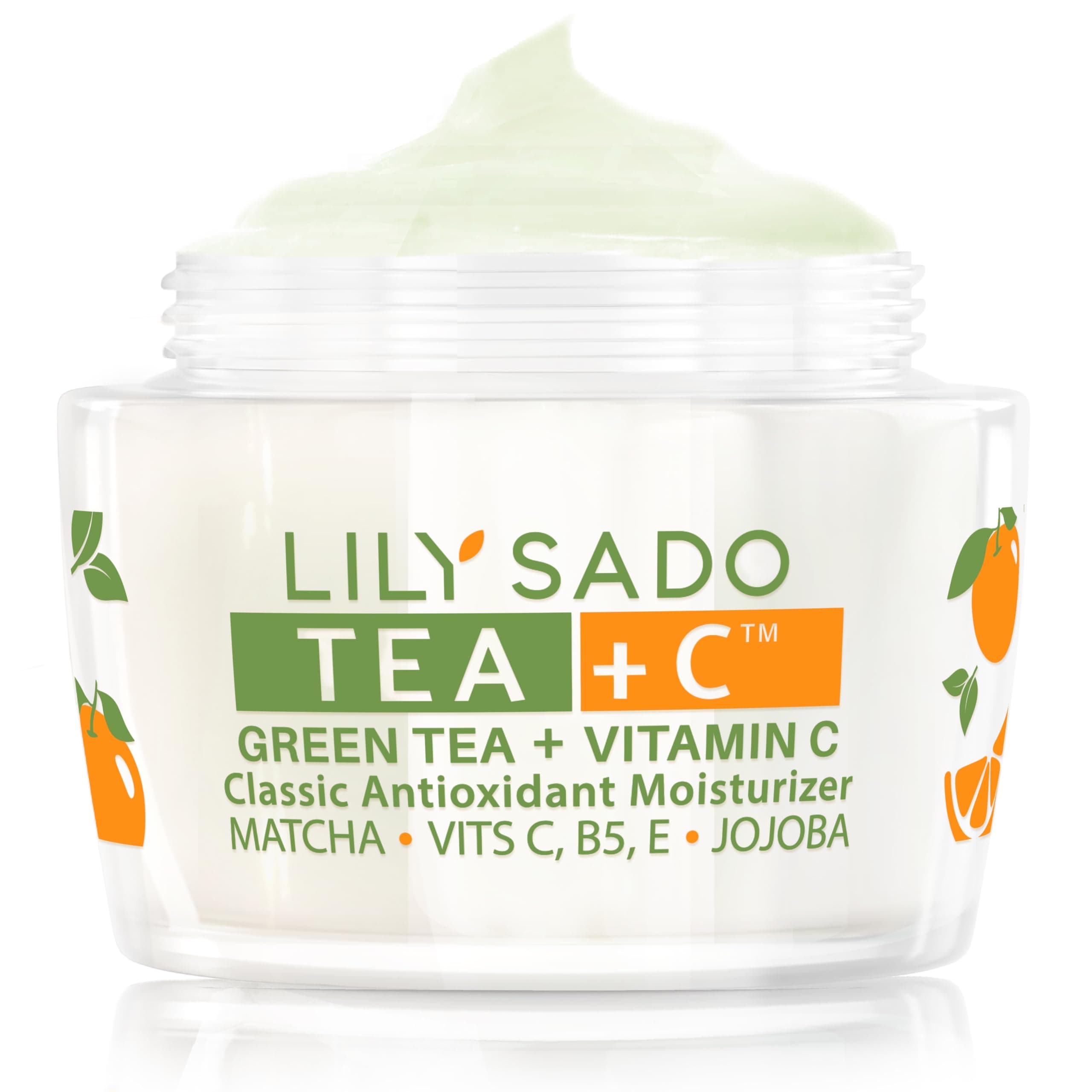 LILY SADO Green Tea and Vitamin C Face Moisturizer Cream - Antioxidant, Anti-Wrinkle Natural Facial Moisturizing Lotion - Softens, Hydrates, Firms & Tones for Amazing, Radiant Skin. FOR WOMEN & MEN