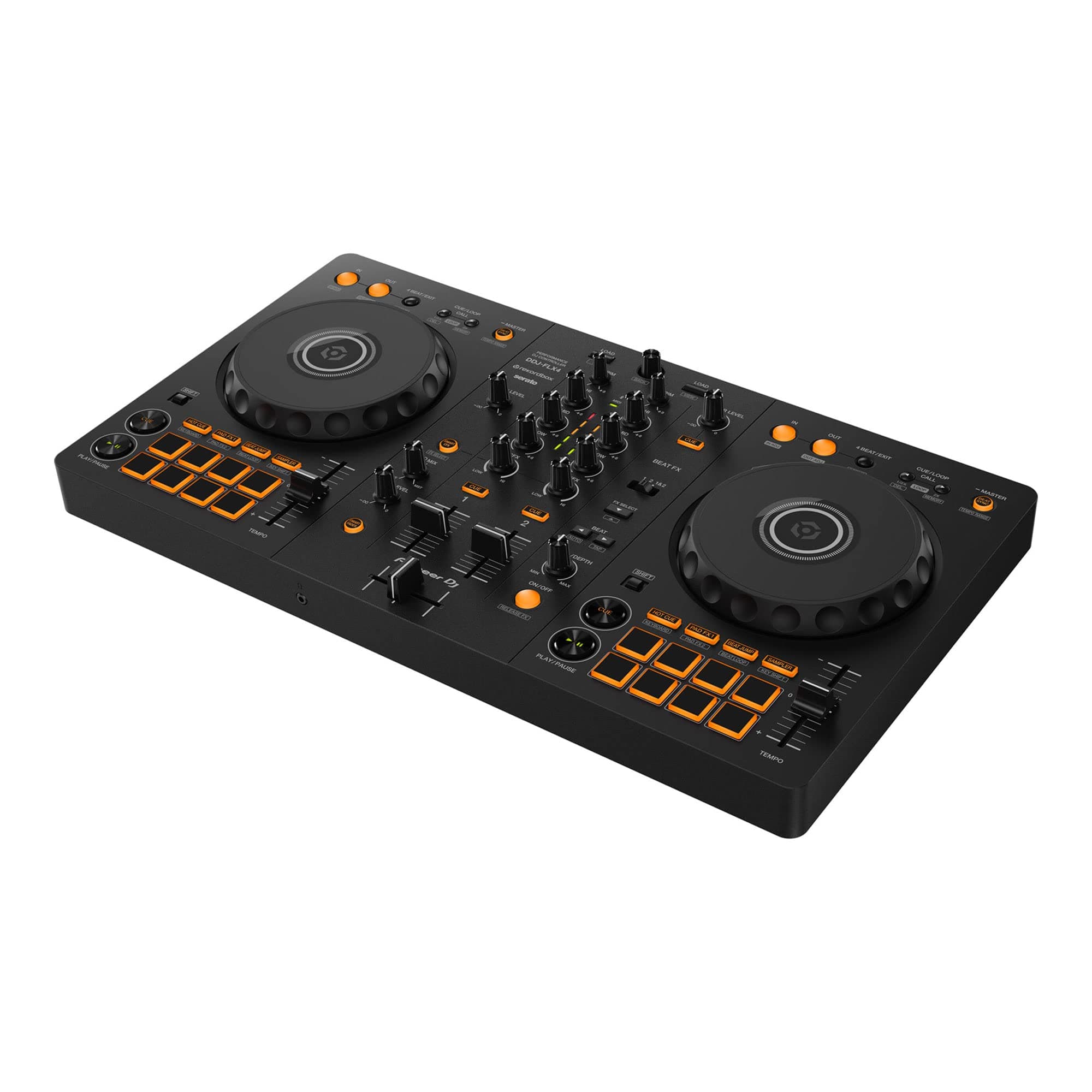 Pioneer DJ DDJ-FLX4 2-deck Rekordbox and Serato DJ Controller - Black