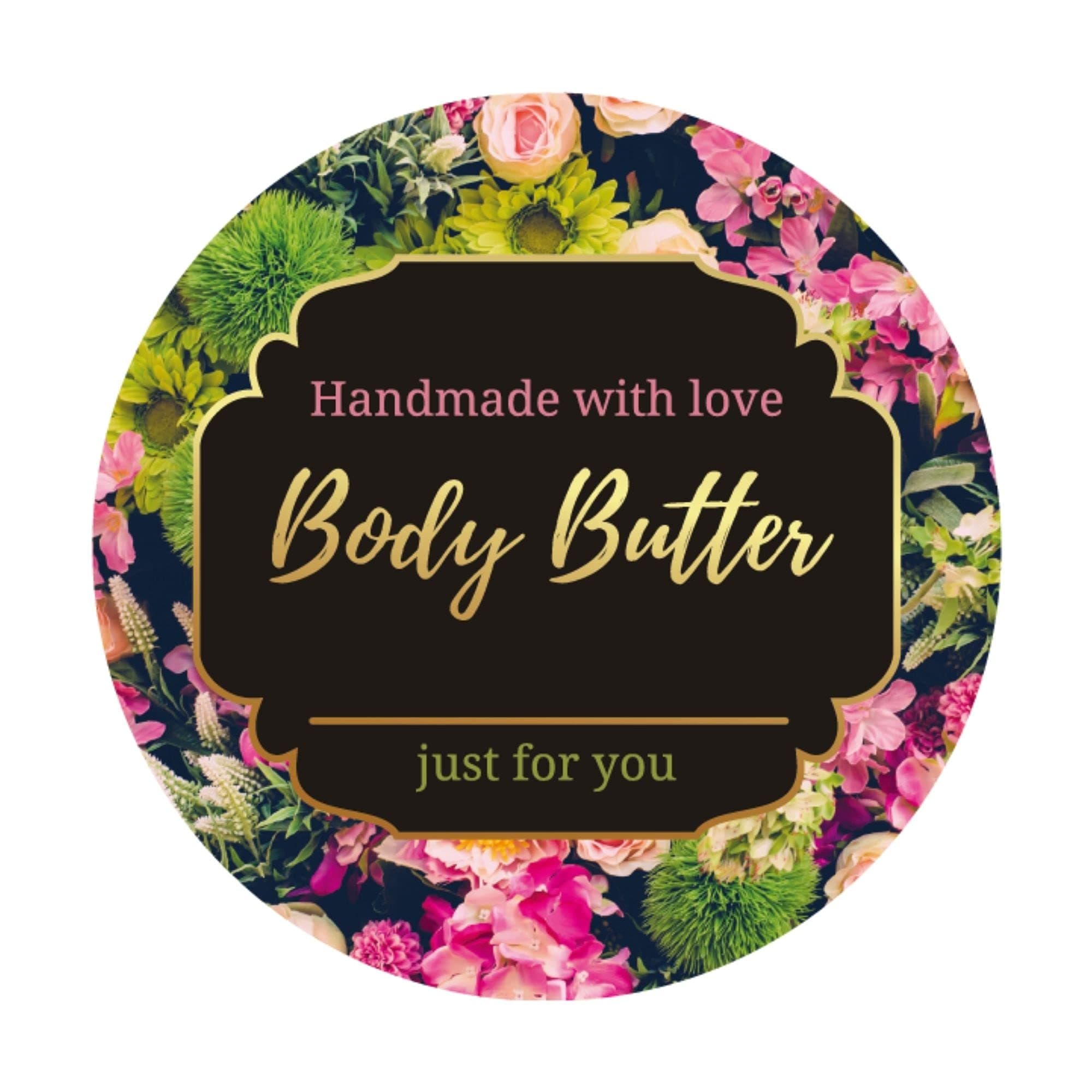 Mobiusea Creation Body Butter Containers Labels Roll | 2 Inch | Gold Foil | 300 pcs Waterproof Stickers for Small Plastic Containers, Containers for Body Butter, and Body Butter Jars