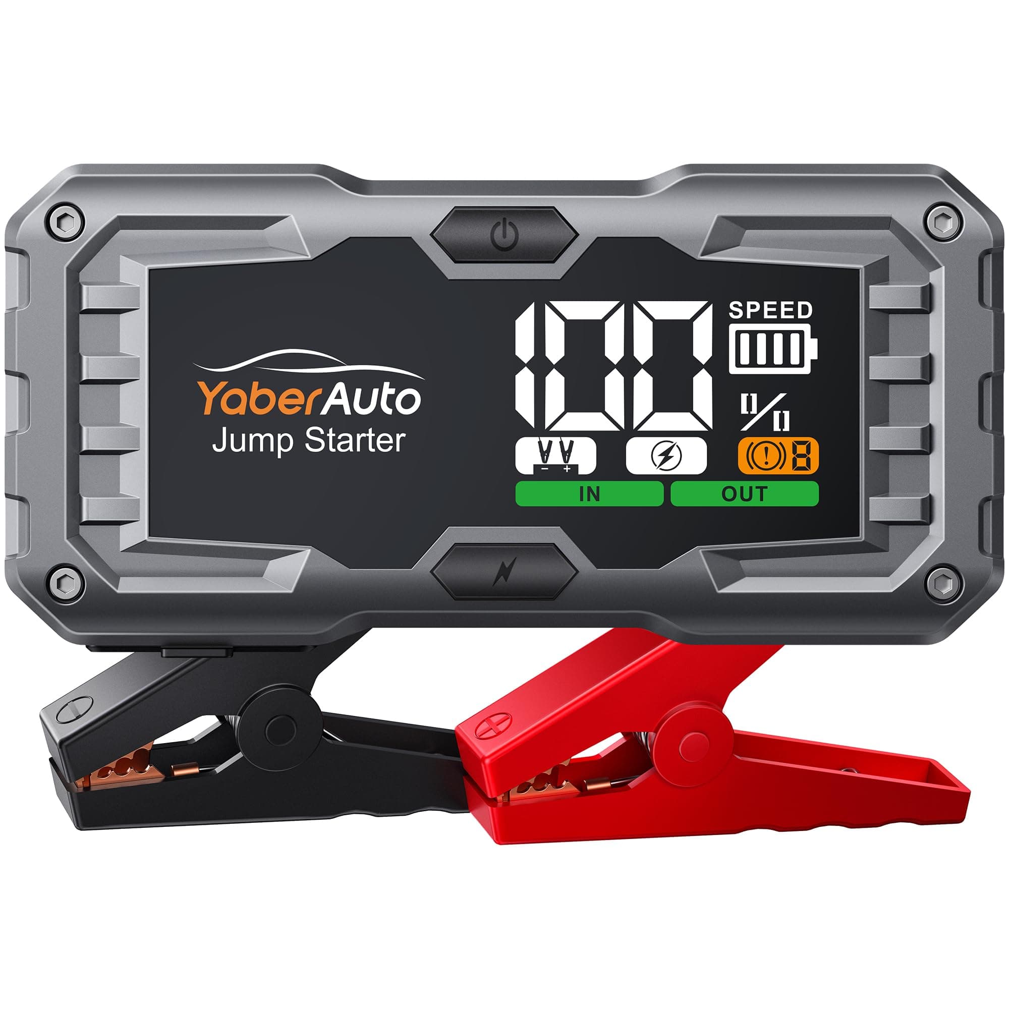 YaberAuto Car Battery Jump Starter 6000A Jump Box (10.0L Gas/9.0L Diesel) Portable Car Jump Starter Pack, 12V Battery Jumper Starter Portable, Fast Charge, 160W DC, 4-Mode Lights