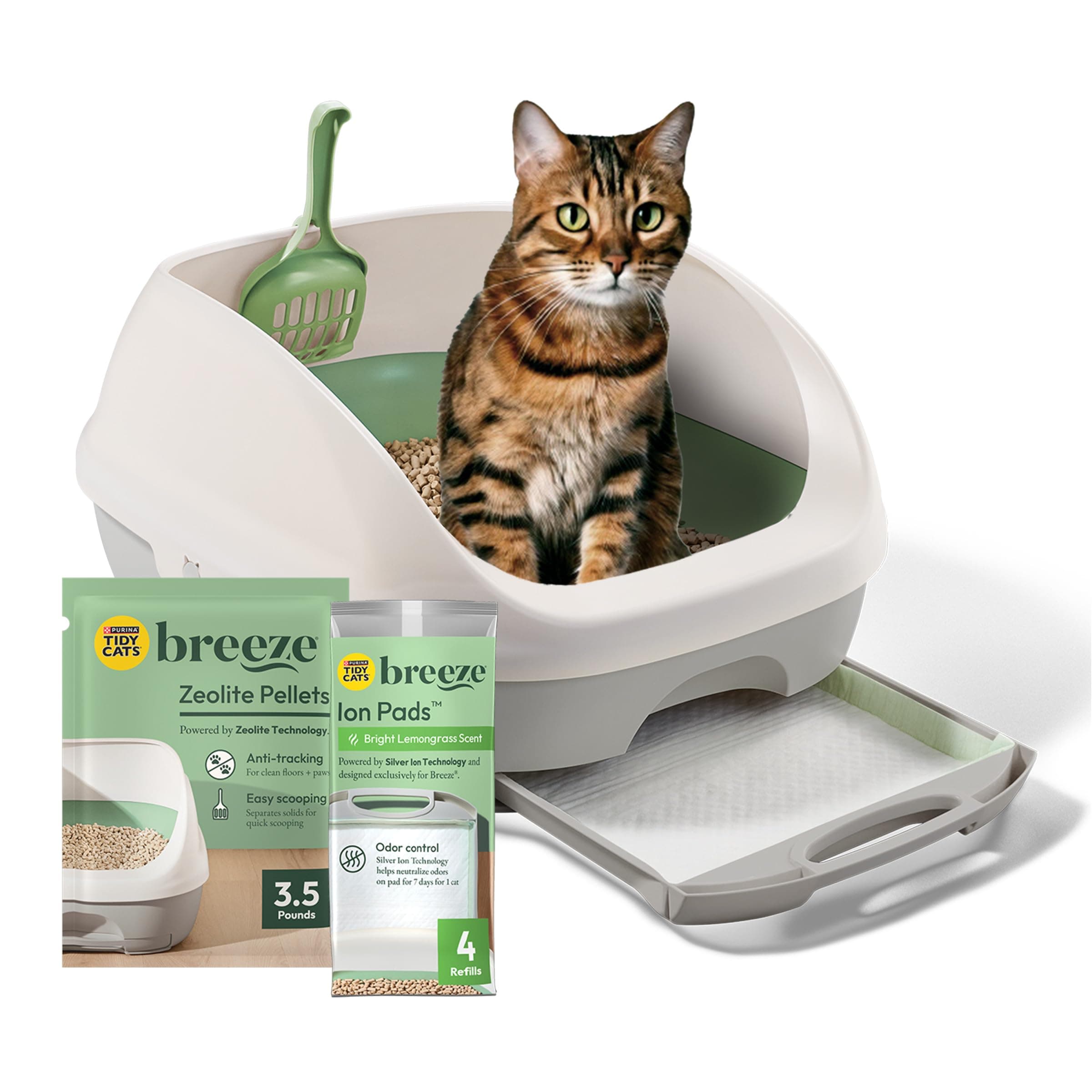 Tidy Cats Cat Litter, Breeze, Litter Box Kit System, 1 Kit by Purina Tidy Cats