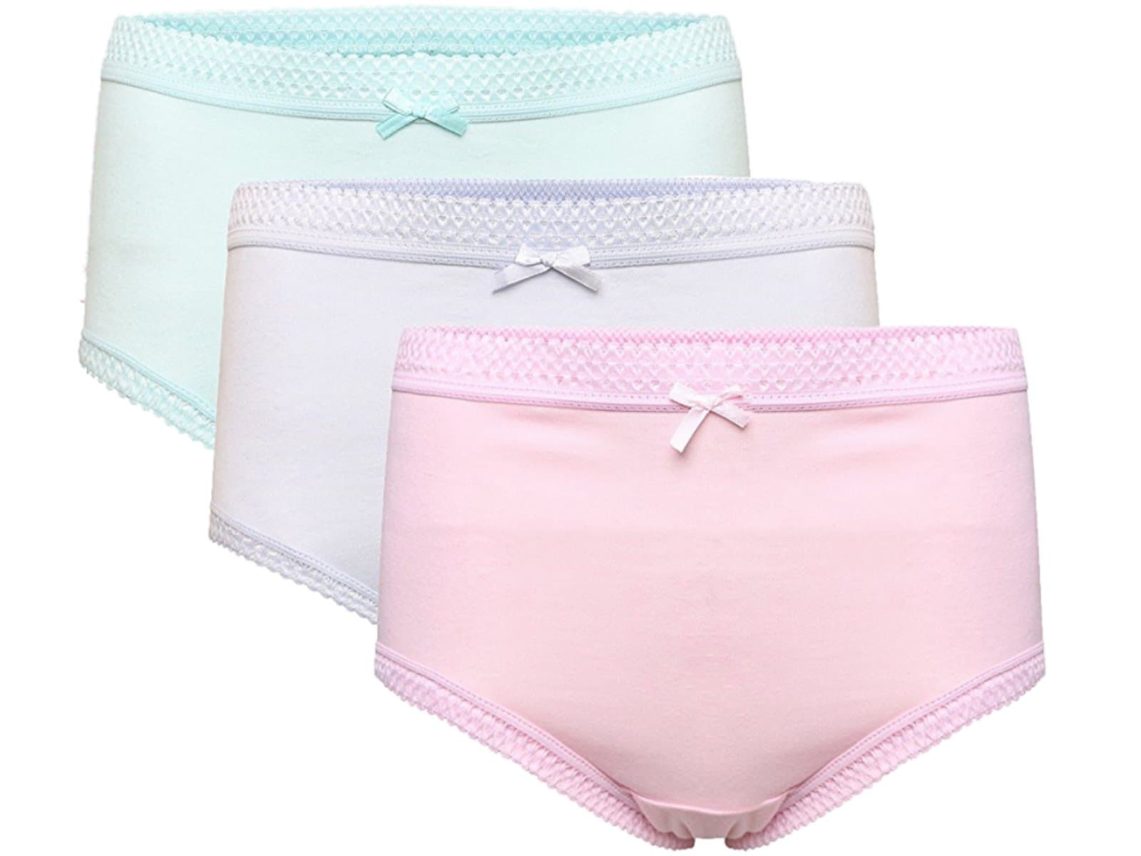HDUK Ladies Underwear3 Pairs of Ladies Full Mama Cotton Rich Briefs Knickers - Available in UK Sizes 12-14 (Hips 36-38) up to 28-30 (Hips 52-54) and in White / Black/ Pastel / Floral