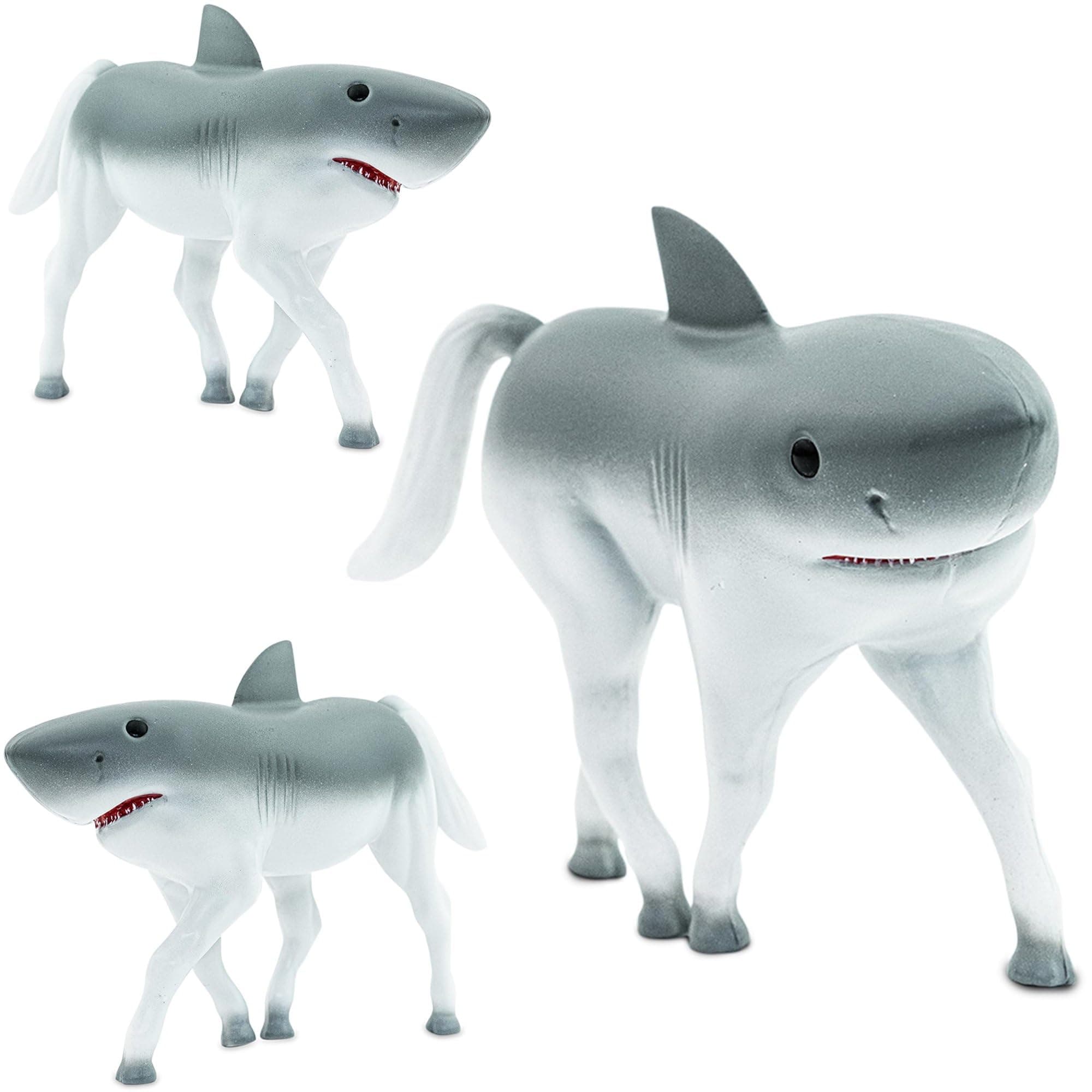 Randimals Animal Figurine Toy - Shark & Horse Hybrid Animal Toys - Unique Mix of Safari Toys & Farm Animals Mix Figures - Hork Toy Animals for Kids & Kidults