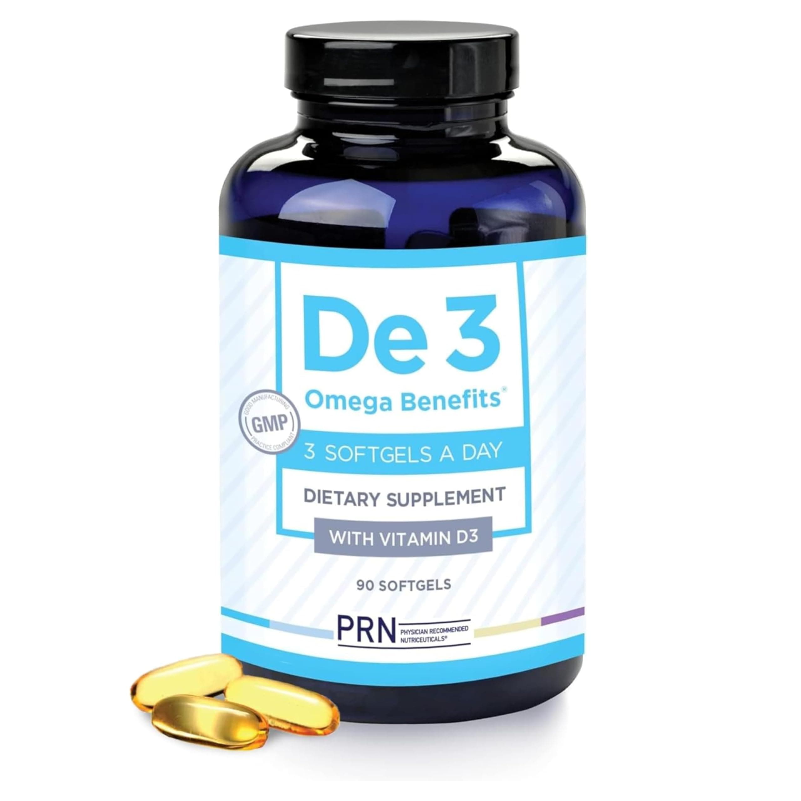 - De3 Dry Eye Ultra Pure rTG Omega 3 – Support for Dry Eyes - 2400 mg EPA & DHA – New & Improved-Burpless-3 per day serving, 1-month supply