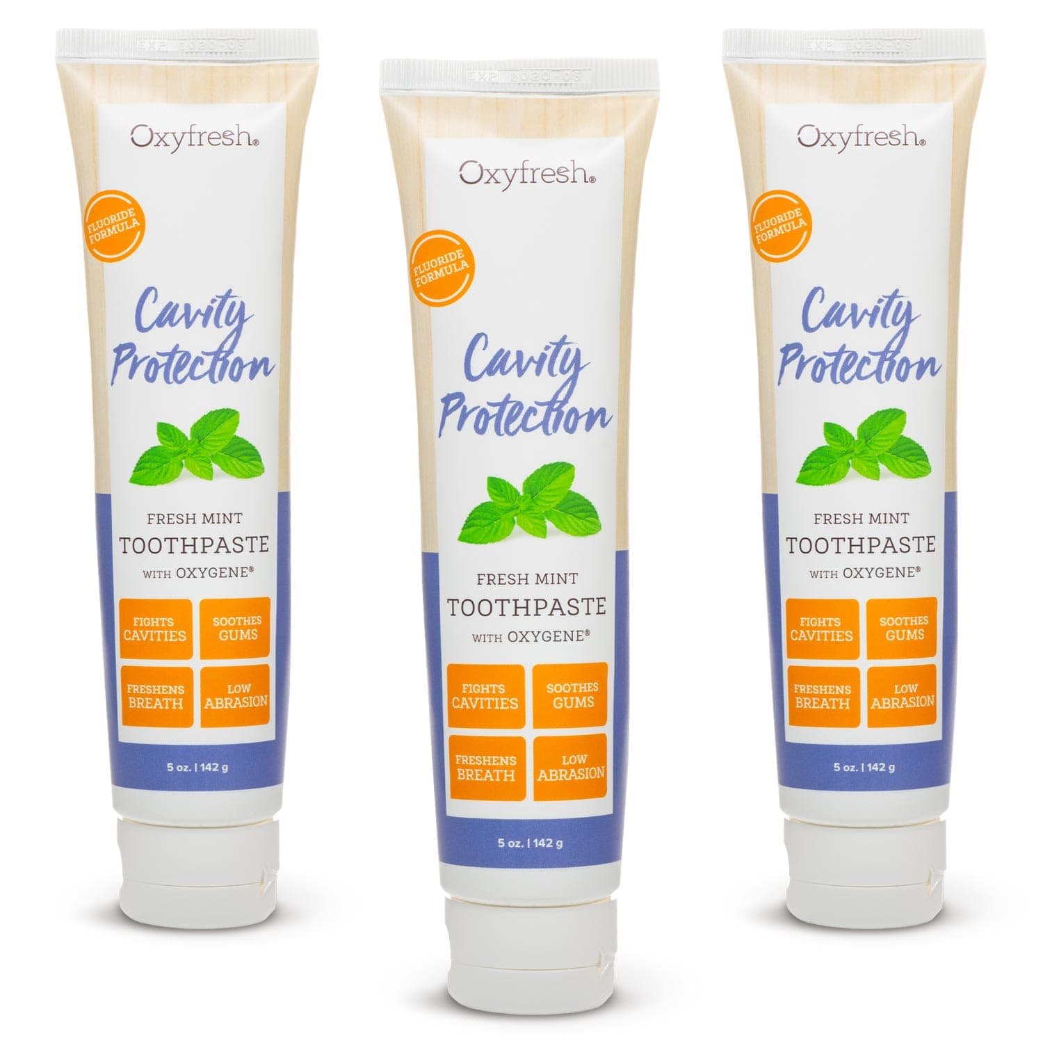 Cavity Protection – Fresh Mint Fluoride Toothpaste – Low Abrasion Anticavity Toothpaste for Sensitive Teeth – Remineralizing Enamel Repair Helps Prevent Tartar & Cavities - 5 oz (Pack of 3)