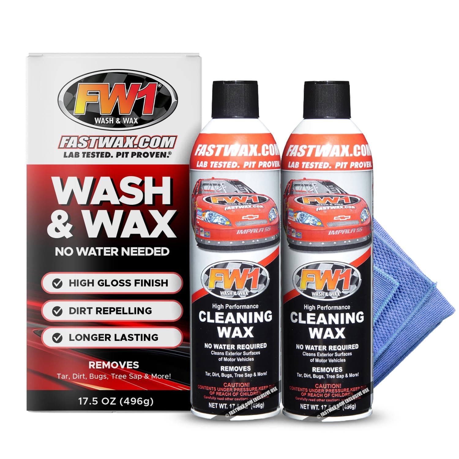 - FW1 2 Pack, A High Performance Car Wax Polish | Easy To Use Scratch-Free Waterless Car Wash Spray & Detail Cleaning Polish (17.5oz) | Spray Wax for Cars, Trucks, Motorcycles, RVs and boats.