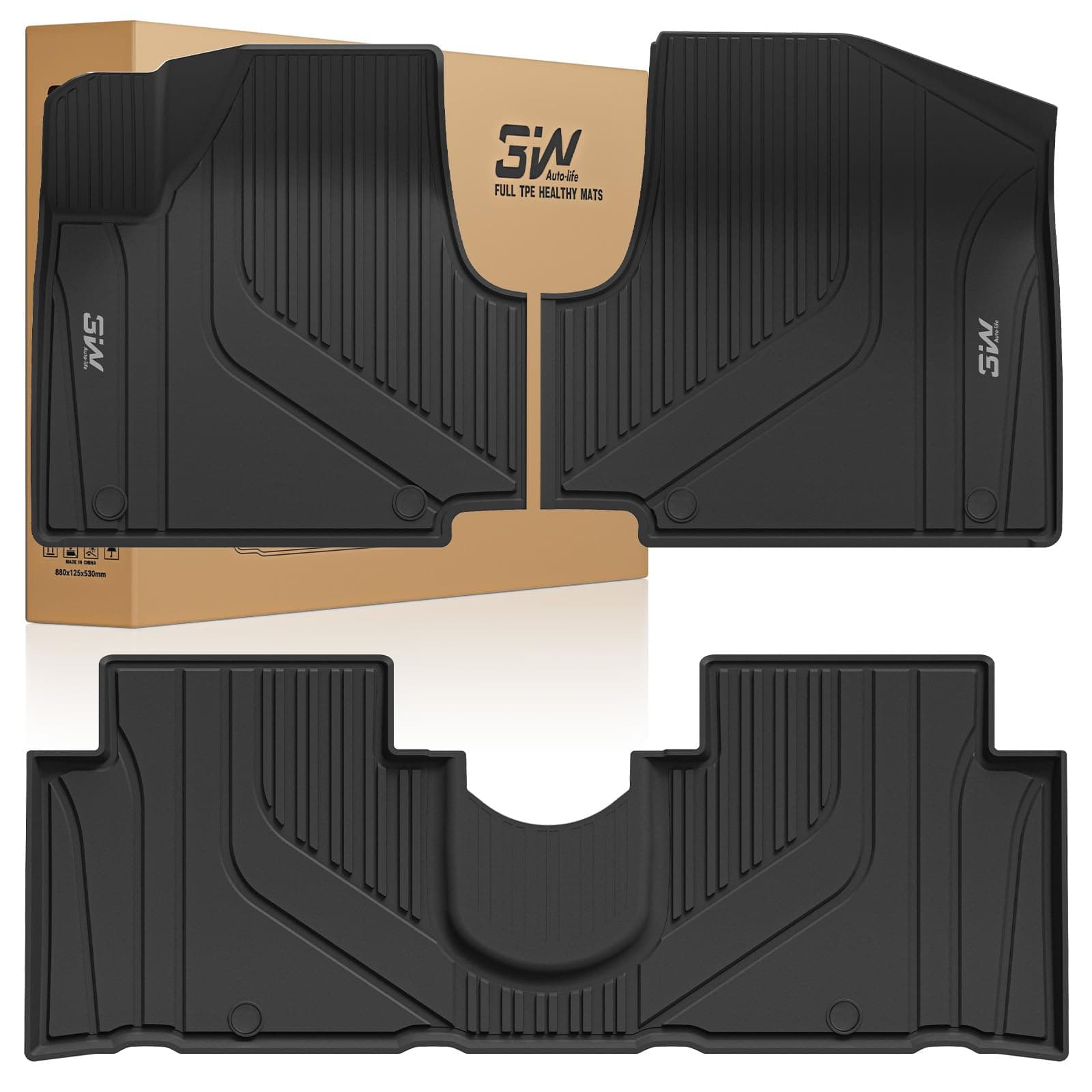 3W Floor Mats Fit for Hyundai IONIQ 5 2022-2024, All Weather Thorex™ Floor Liner Protection Car Mats, Pet Dog Friendly Recyclable Car Footmats,Waterproof Anti-Slip Easy to Clean,Accessory