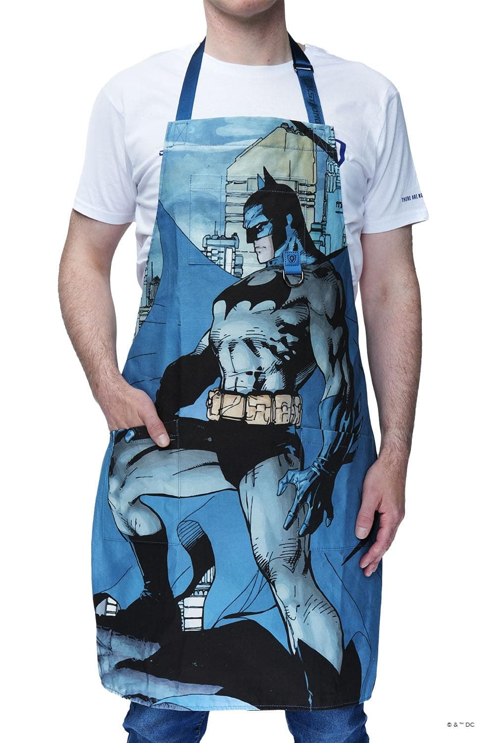 Chef's Apron - Batman™ Edition - Premium 100% Breathable Cotton - 2x Deep Chest Pockets - Neck & Waist Strap