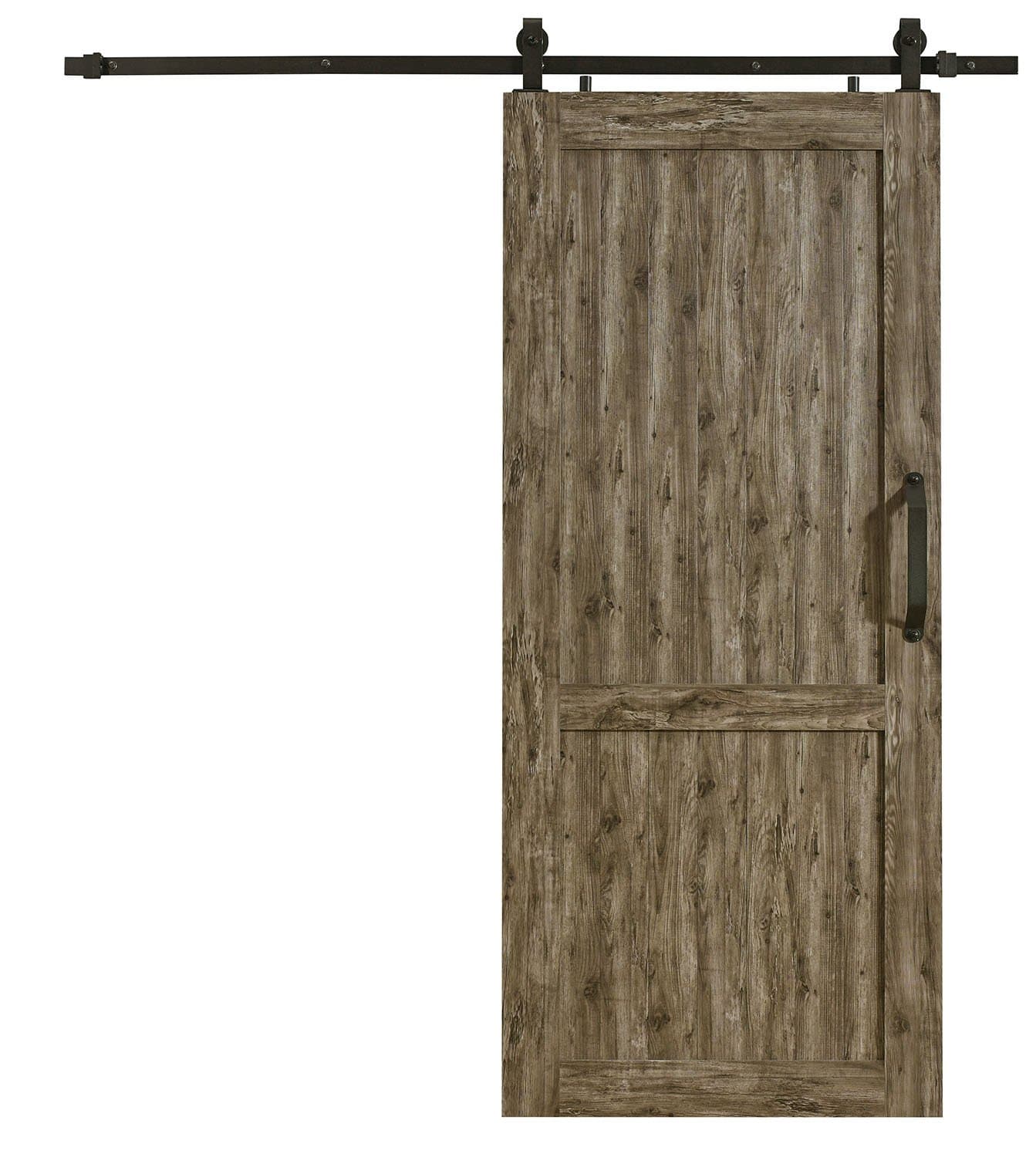 LTL Home ProductsMLB3684WGHKD Millbrooke Ready to Assemble PVC Barn Door Kit, 36" x 84", Weathered Grey