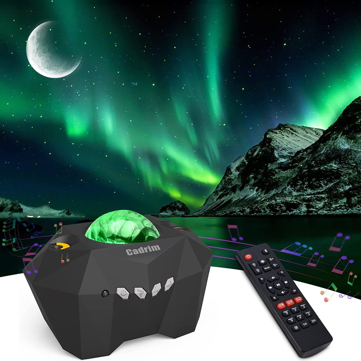 – Projector Star Aurora Moon Projector Sky Night LED Light Starry 3 in 1 Multicolor Bluetooth Speaker Remote Control Voice Timer Projection Lamp Bedroom Party Stage Wedding Gift Baby Sleep Mood