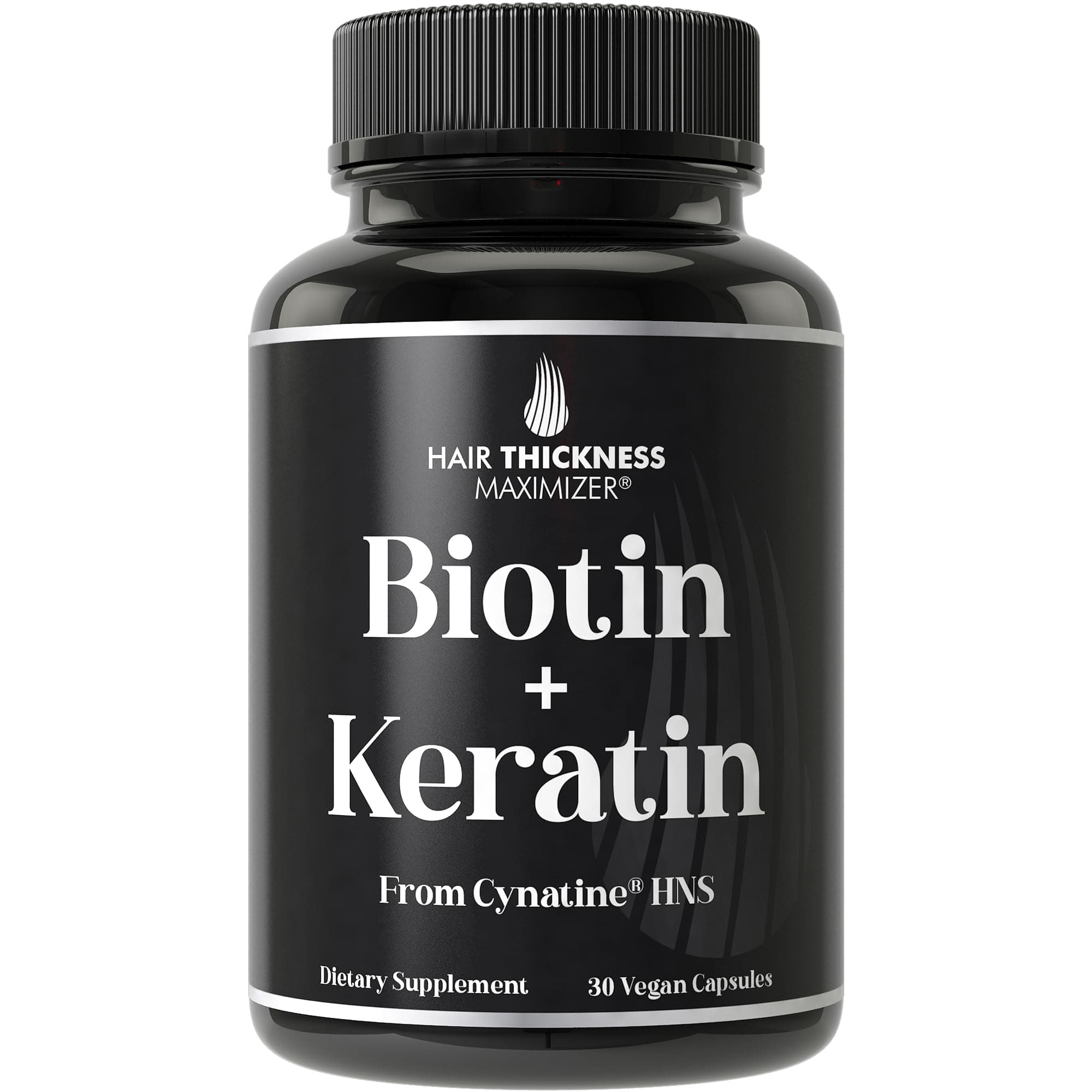 Clinically Proven Keratin + Biotin Hair Growth Supplement. with Cynatine HNS Keratin Clinically Studied for Thicker, Healthier Hair. for Women and Men. Enhanced with Biotin 10000mcg for Max Results