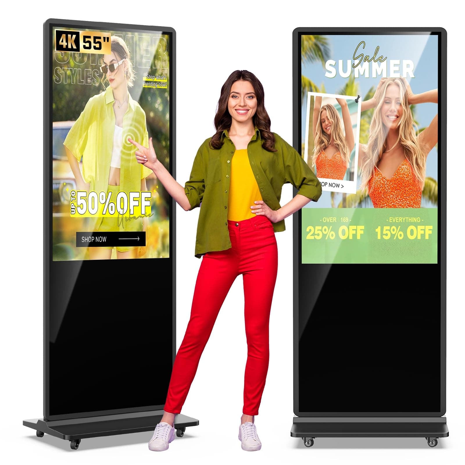 QIXZOCV 55 Inch 4K Touchscreen Kiosk