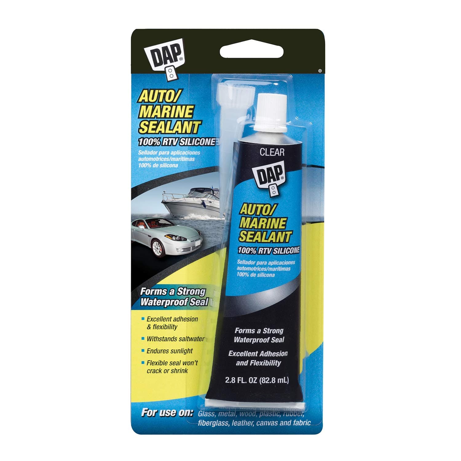 00694 2.8-Ounce Silicone Rubber Auto/Marine Sealant, Clear