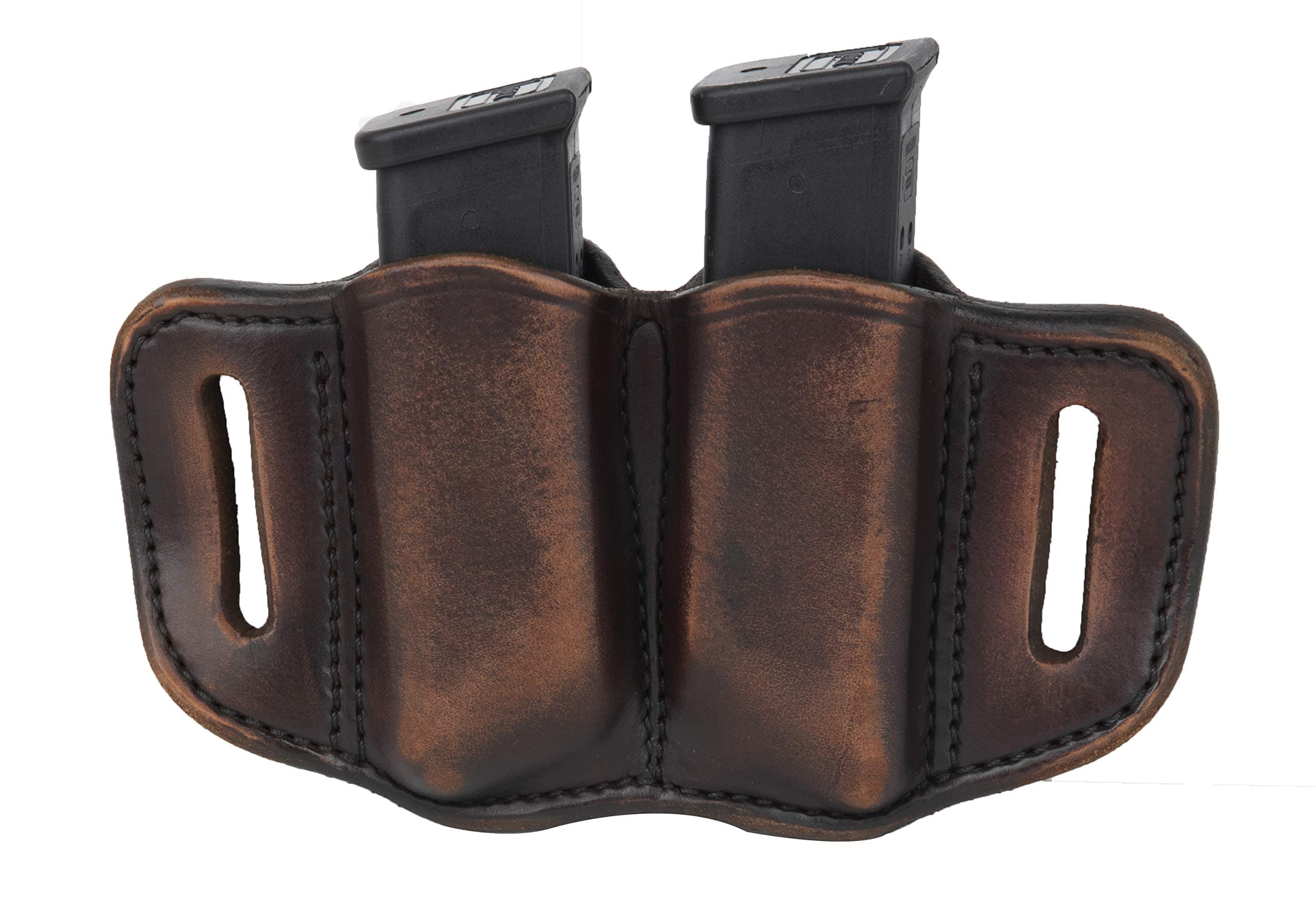 1791 Gunleather 2.2 Mag Holster - Double Mag Pouch for Double Stack Magazines, OWB Magazine Pouch for Belts