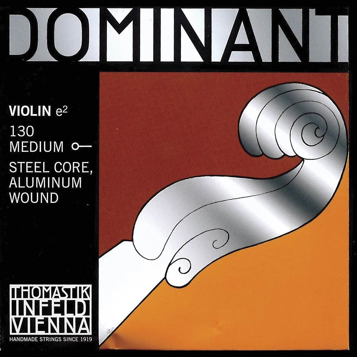 Thomastik Dominant 4/4 Violin E String – Medium Gauge Aluminum-Steel with Ball End for Rich Tone