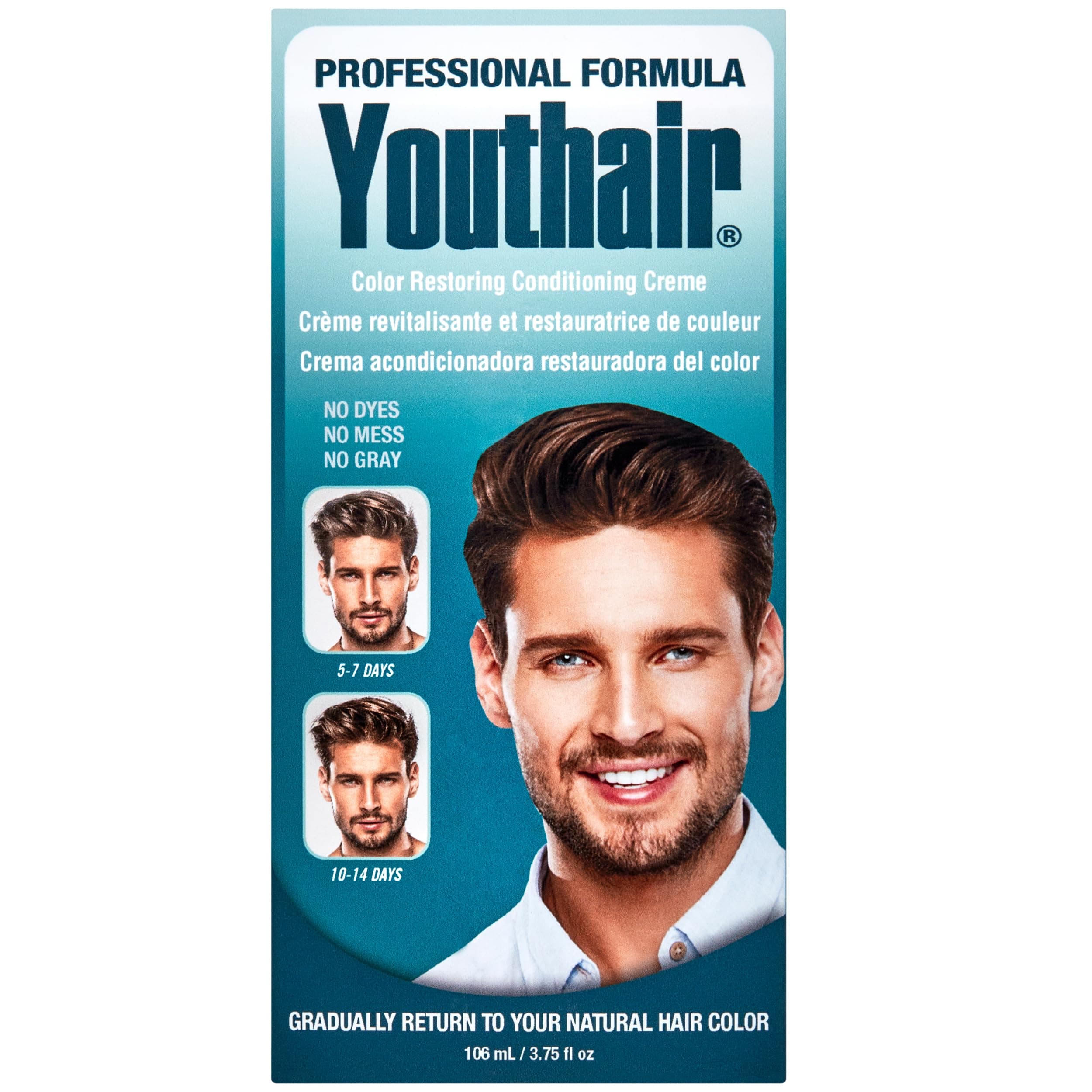 Youthair Colour Restoring Conditioning Cream | Lead-Free Environmentally Friendly Conditioning Cream for Grey Hair | Guaranteed Results in 7 Days | Recommended by Expert Dermatologists in the UK