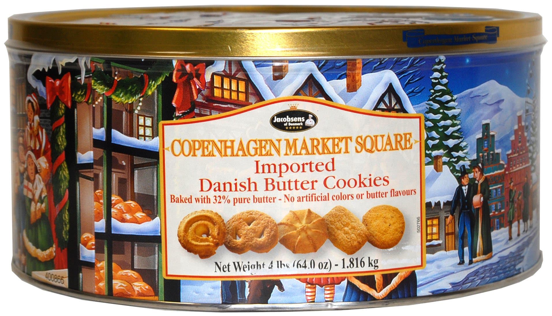 Jacobsens Danish Butter Cookies, 64 Ounce