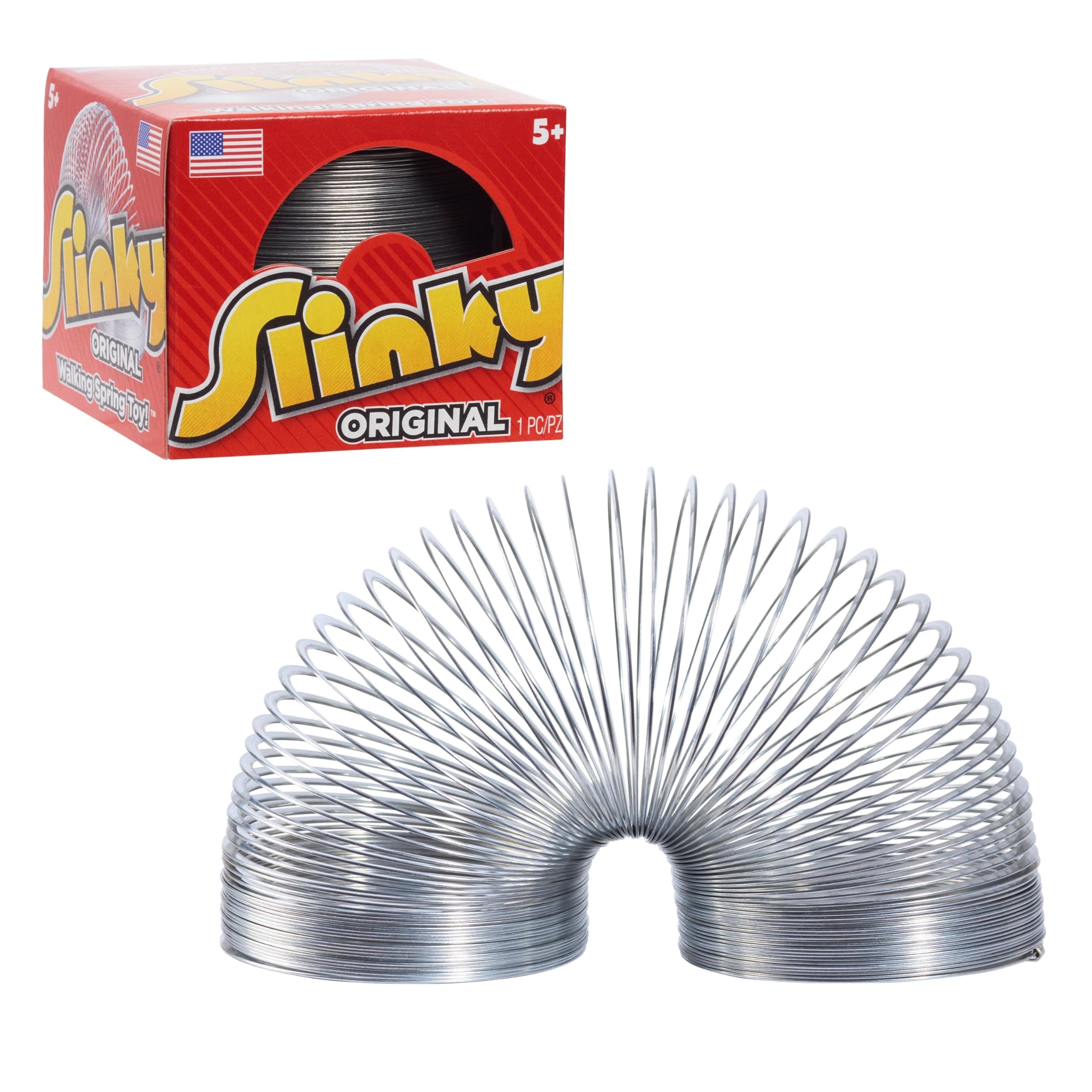 Just Play The Original Slinky Walking Spring Toy, Metal Slinky, Fidget Toys, Kids Toys for Ages 5 Up