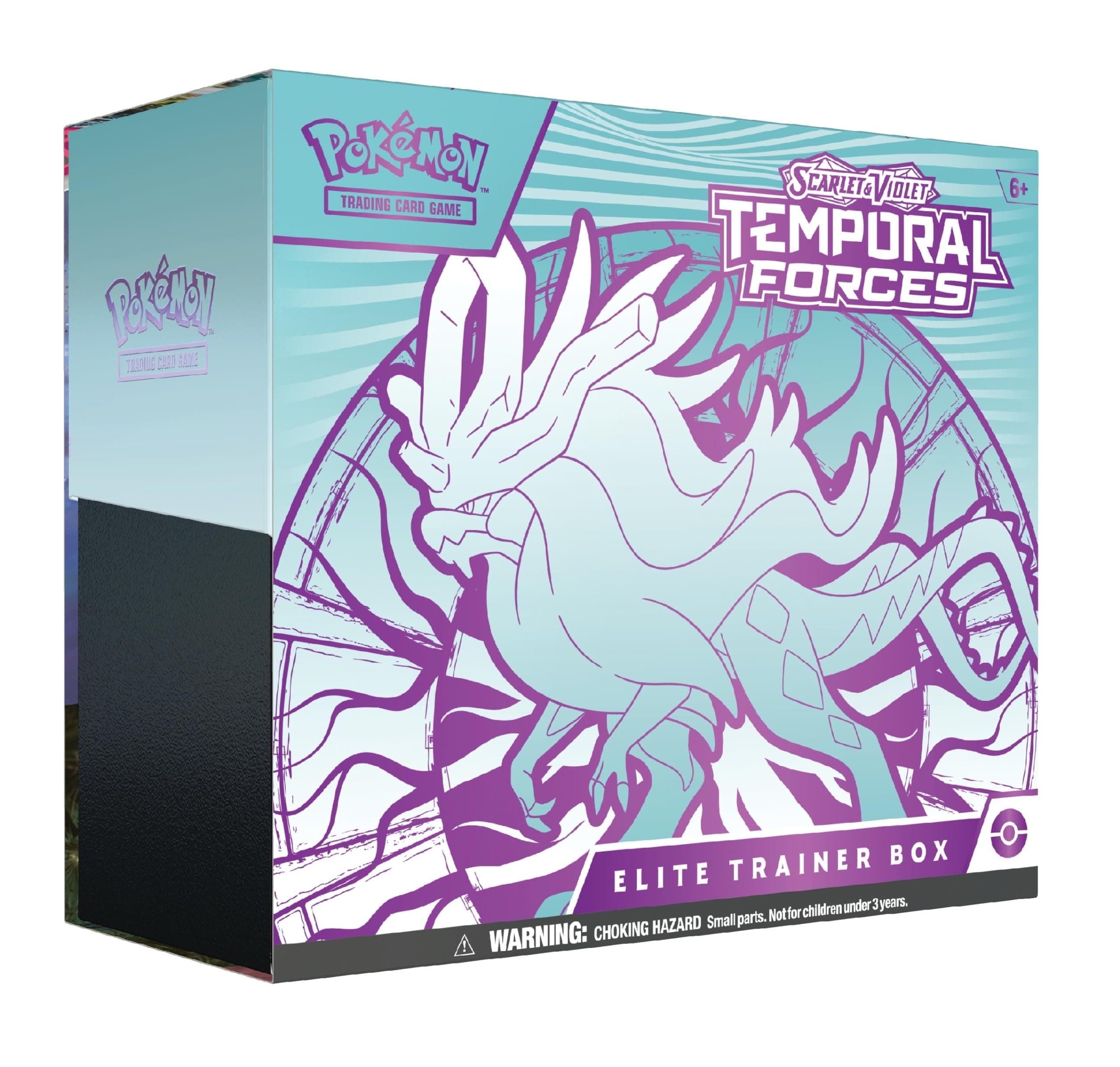 TCG: Scarlet & Violet—Temporal Forces Elite Trainer Box – Walking Wake (1 Full-Art Flutter Mane Promo Card, 9 Boosters & Premium Accessories)