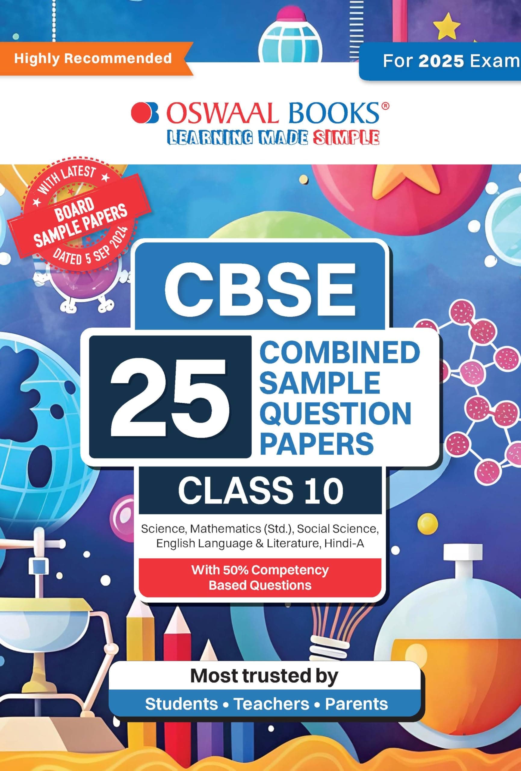 Oswaal Cbse 25 Combined Sample Question Papers Class 10 Books