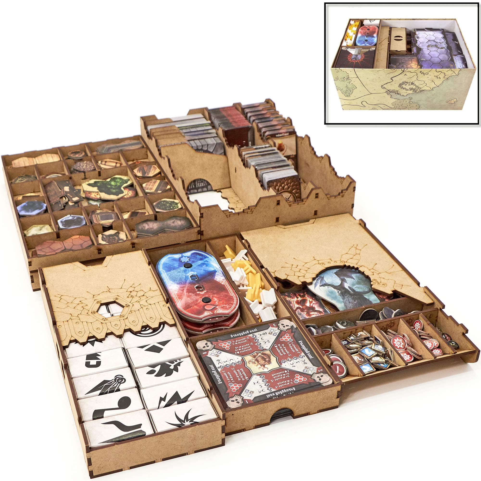 Organizer for Gloomhaven and Forgotten Circles Expansion, Storage Insert for Gloomhaven, Board Game Accessories Upgrade