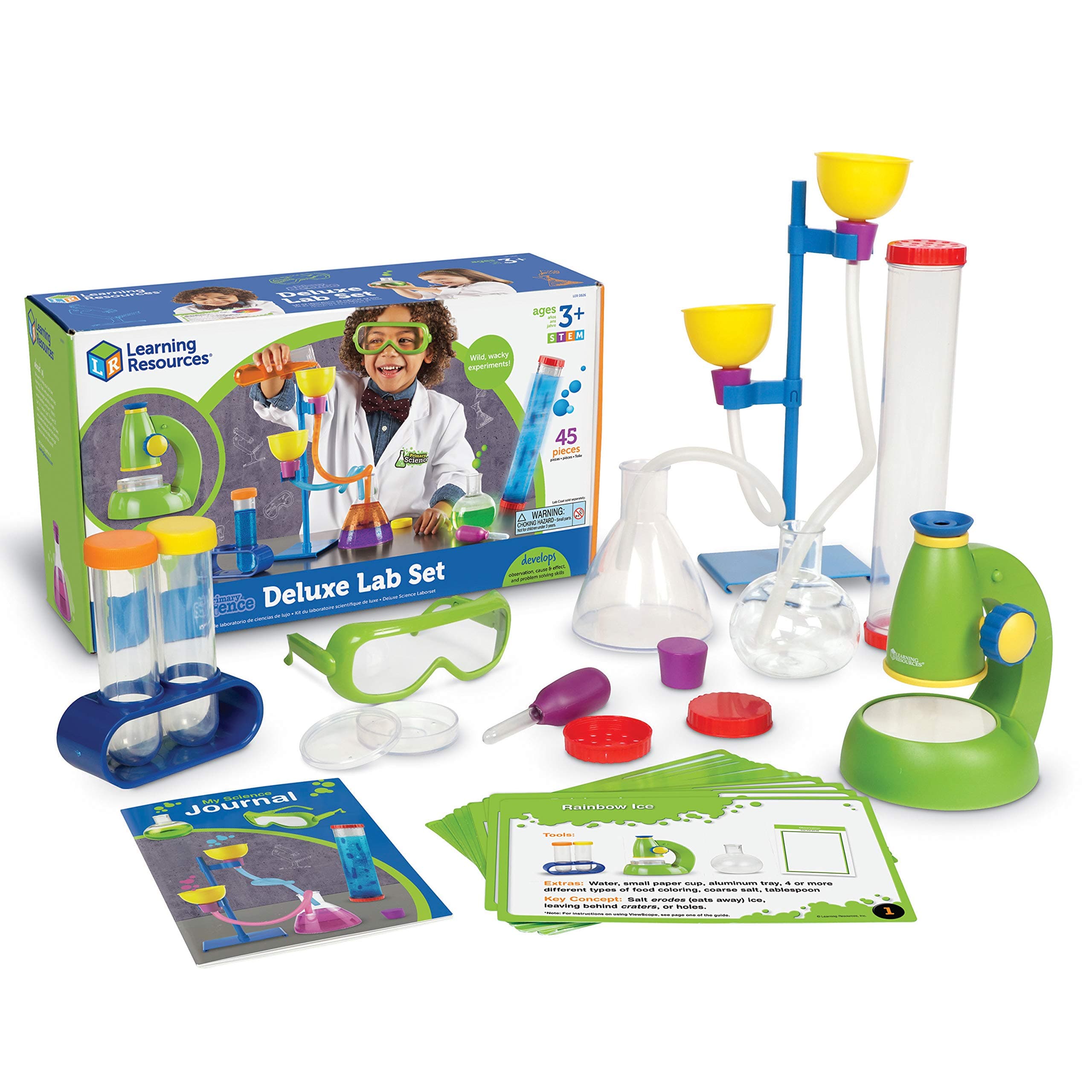 Primary Science Deluxe Lab Set - 45 Pieces, Ages 3+ Preschool Science Kit, STEM Toys, Science Experiments for Kids, Preschool Learning Toys