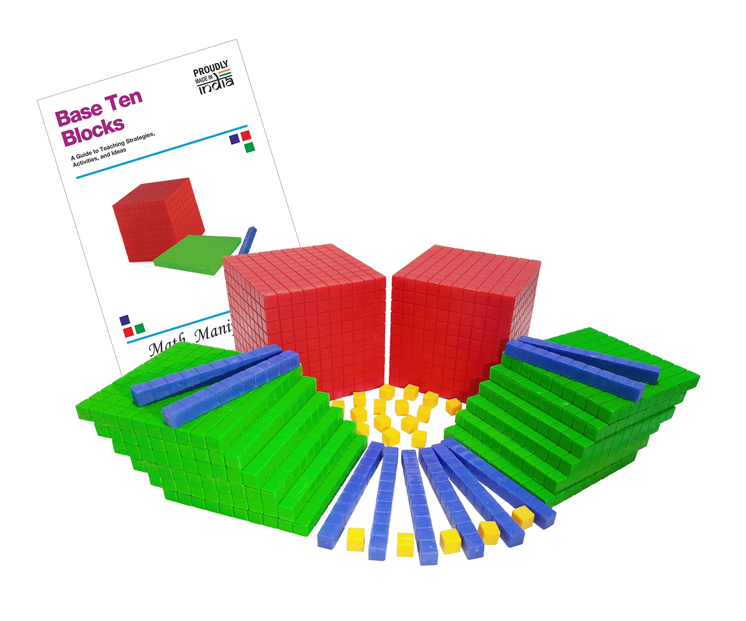 Universal Base Ten Blocks Montessori Math Teaching Tools For Numbers, Place Value Concepts, Assorted, Kid's Math Blocks