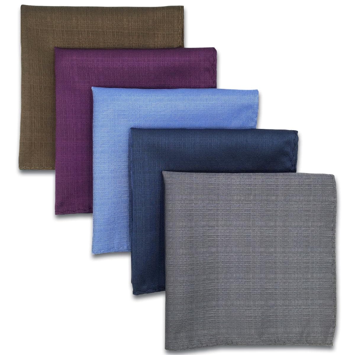 SHLAX&WING 5 Pieces Assorted Mens Silk Pocket Square Set Handkerchiefs