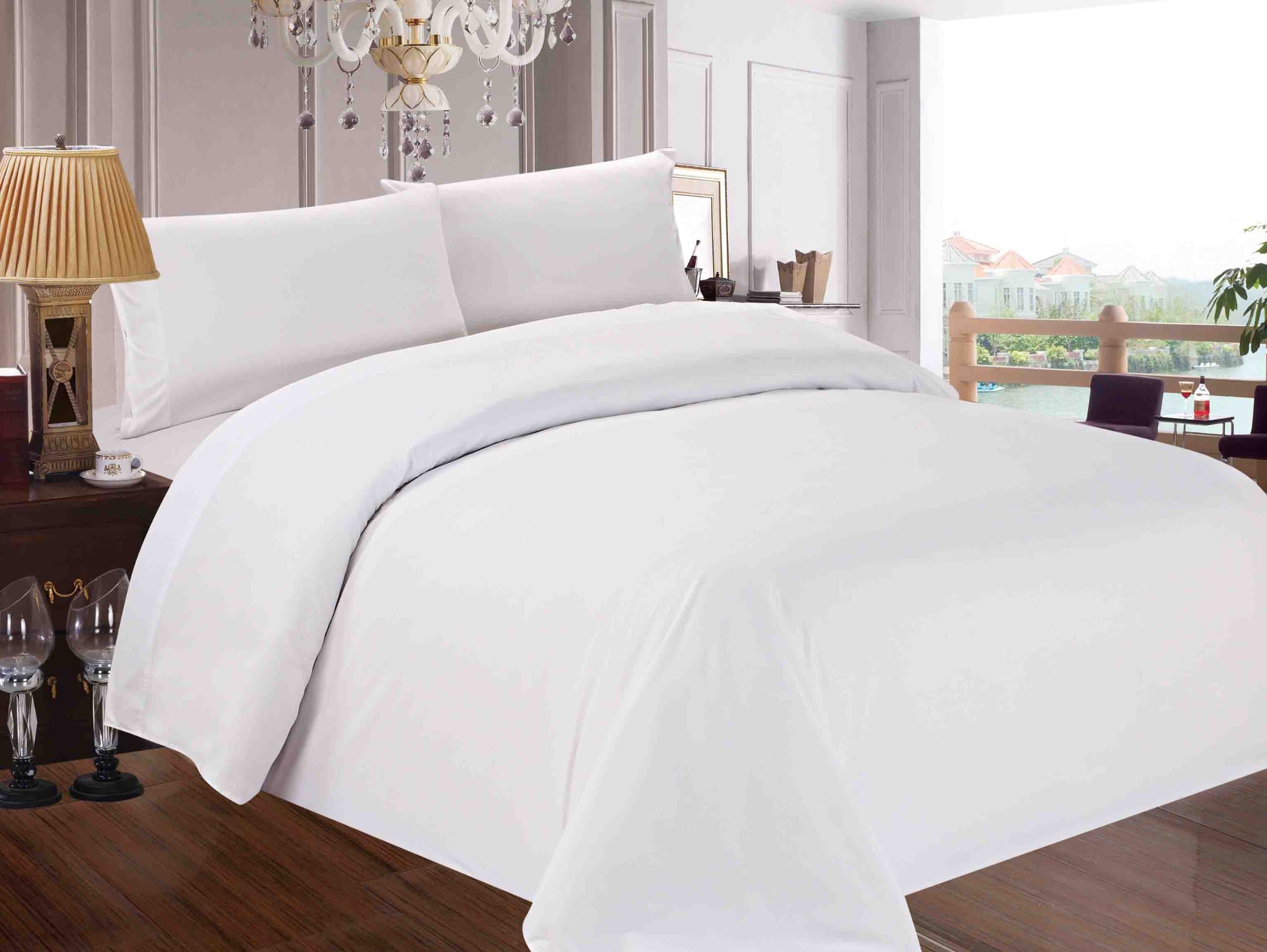 Luxury Duvet Cover & Sham Set, 3 Piece, King/California King, White